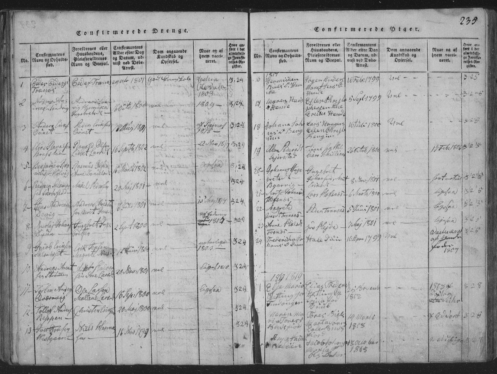 Ministerialprotokoller, klokkerbøker og fødselsregistre - Nord-Trøndelag, SAT/A-1458/773/L0613: Ministerialbok nr. 773A04, 1815-1845, s. 235