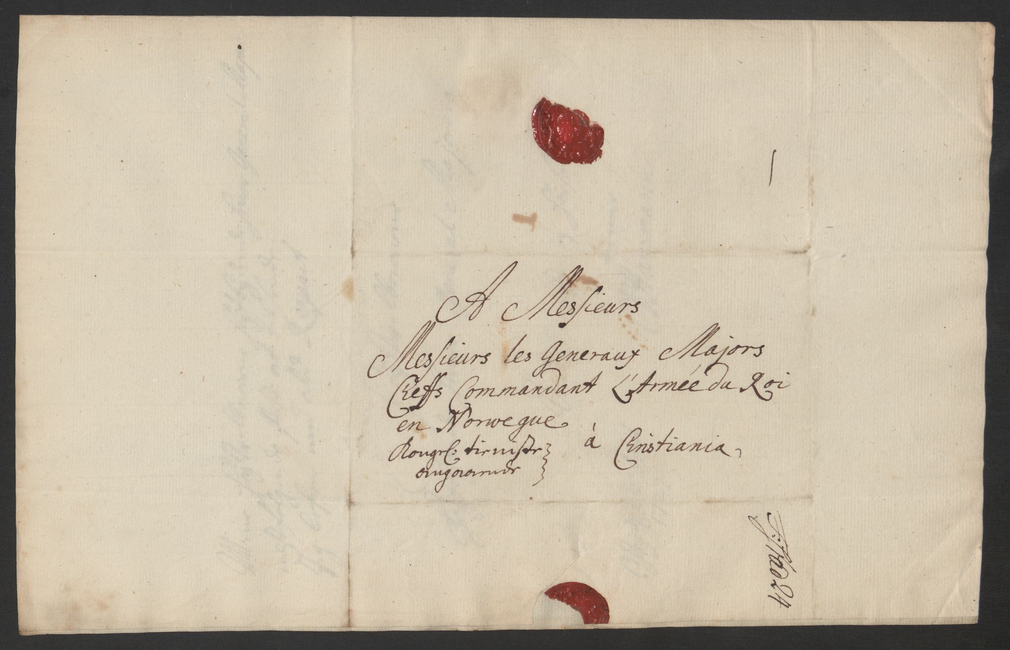 Kommanderende general (KG I) med Det norske krigsdirektorium, AV/RA-EA-5419/D/L0153: Fredriksten festning: Brev, inventarfortegnelser og regnskapsekstrakter, 1724-1729, s. 425