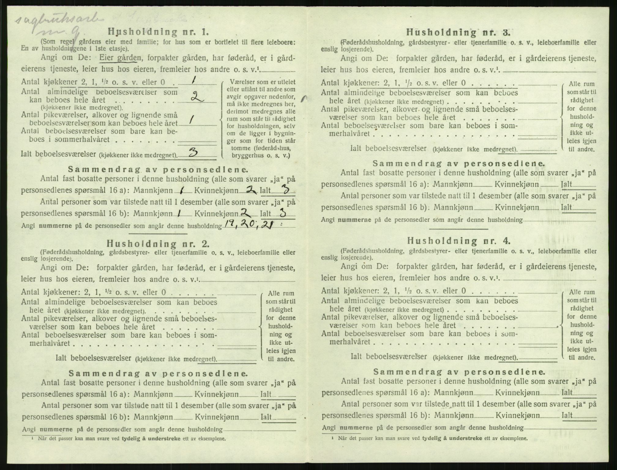 SAK, Folketelling 1920 for 0915 Dypvåg herred, 1920, s. 780