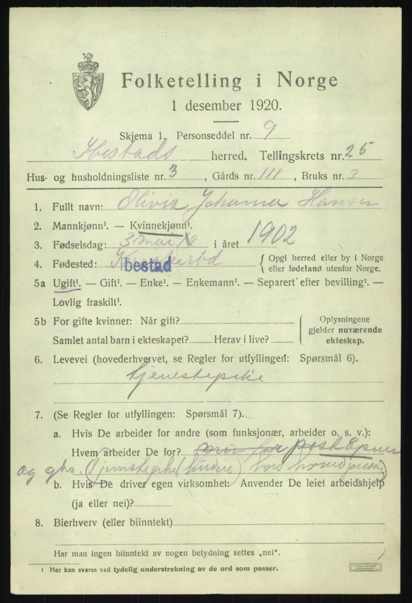 SATØ, Folketelling 1920 for 1917 Ibestad herred, 1920, s. 13268