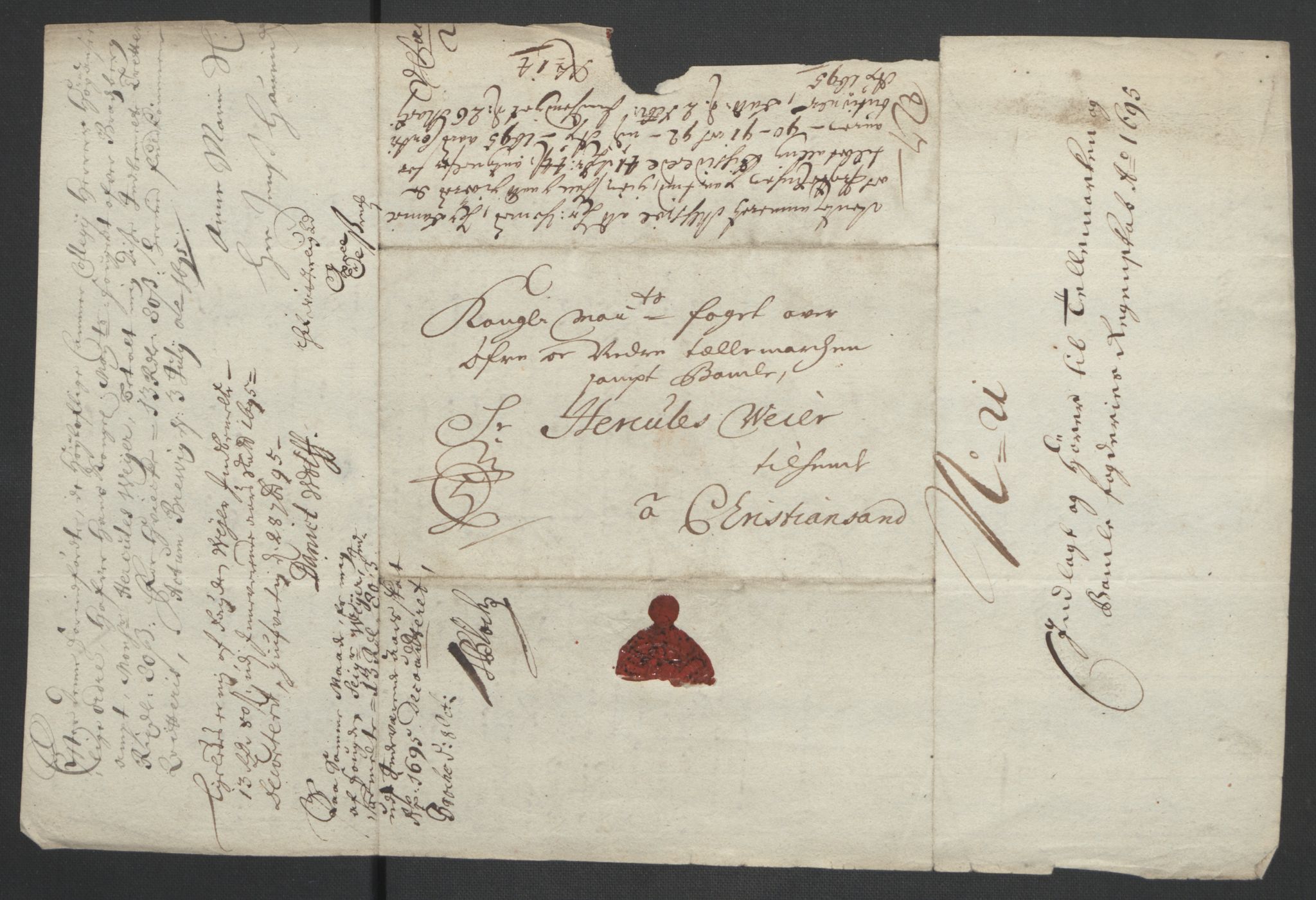 Rentekammeret inntil 1814, Reviderte regnskaper, Fogderegnskap, RA/EA-4092/R36/L2093: Fogderegnskap Øvre og Nedre Telemark og Bamble, 1695, s. 475