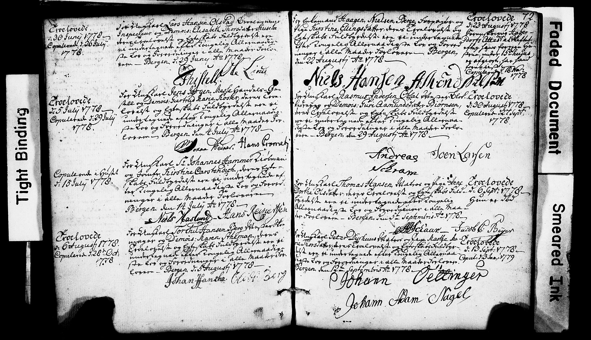 Domkirken sokneprestembete, AV/SAB-A-74801: Forlovererklæringer nr. II.5.1, 1767-1792, s. 72