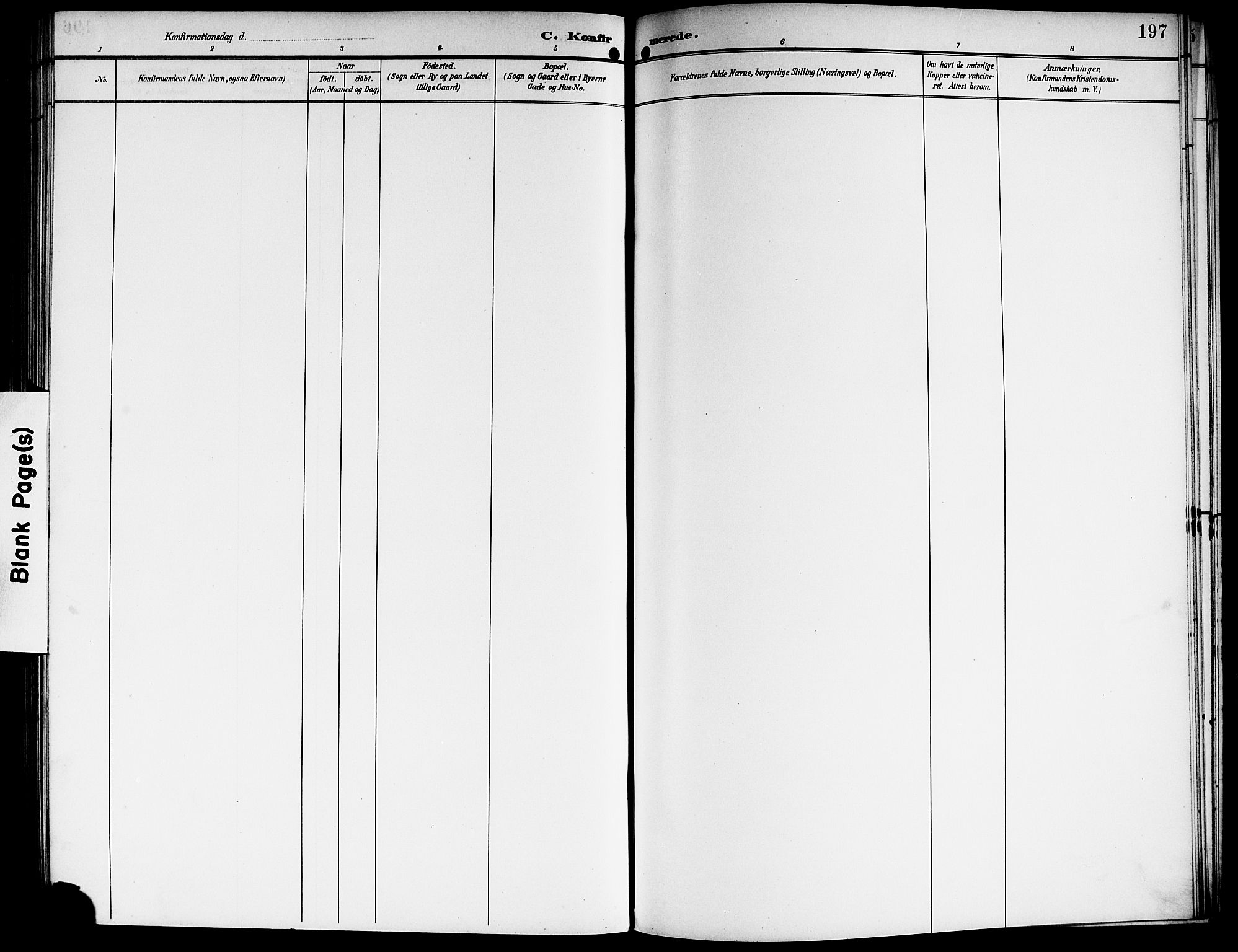 Sørum prestekontor Kirkebøker, AV/SAO-A-10303/G/Ga/L0006: Klokkerbok nr. I 6, 1894-1906, s. 197