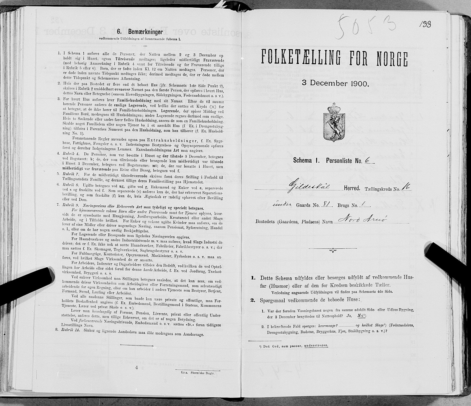 SAT, Folketelling 1900 for 1838 Gildeskål herred, 1900, s. 1642