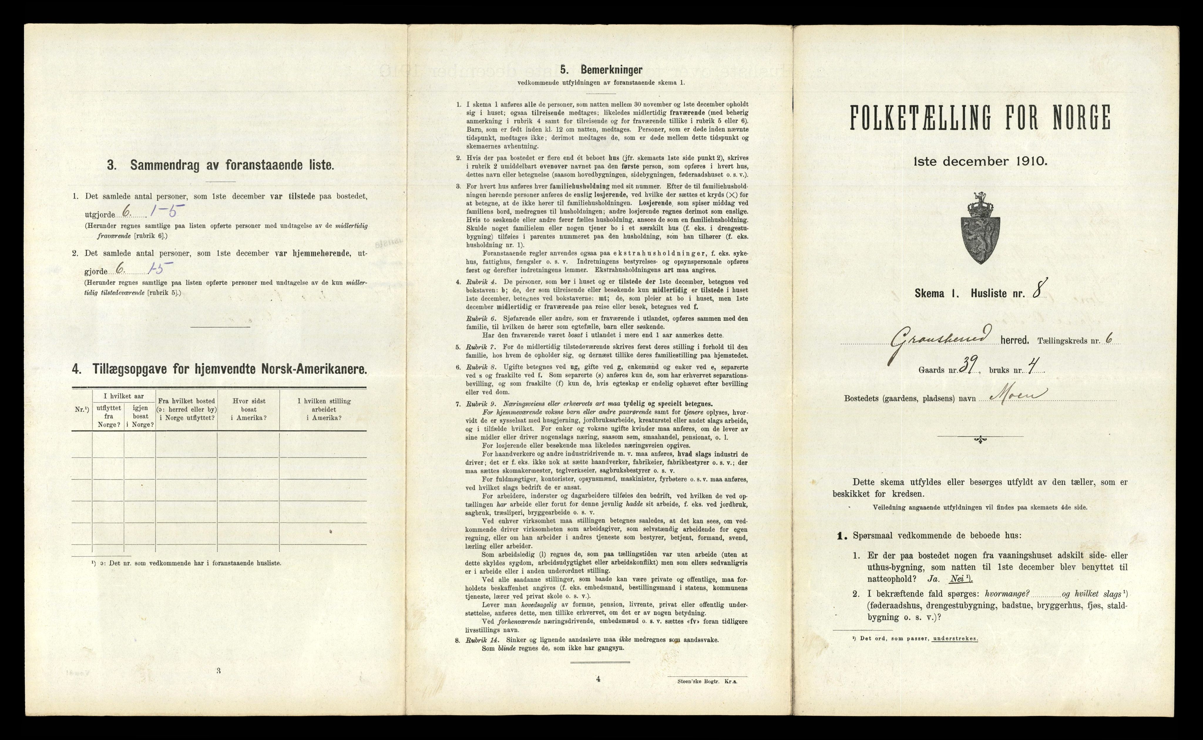 RA, Folketelling 1910 for 0824 Gransherad herred, 1910, s. 436