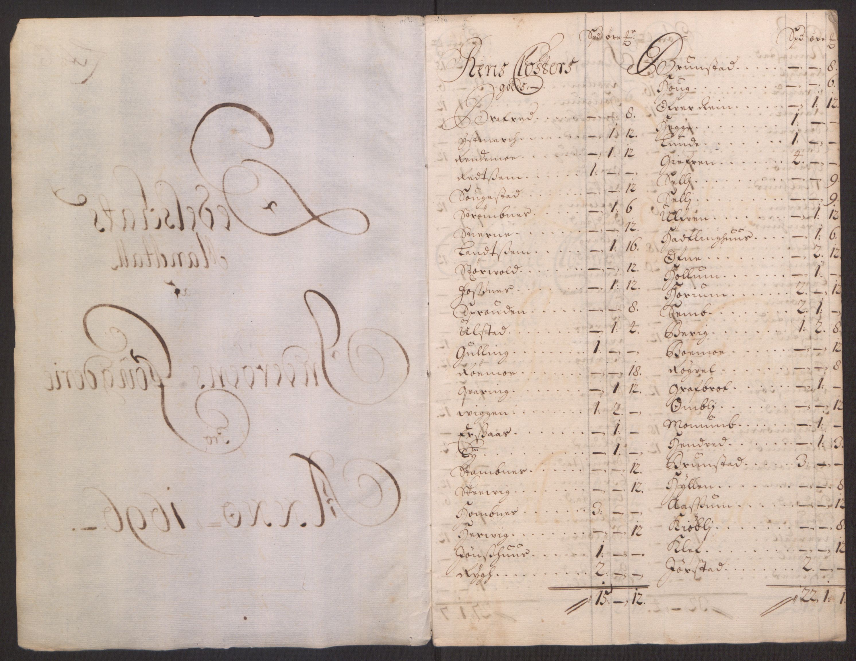 Rentekammeret inntil 1814, Reviderte regnskaper, Fogderegnskap, RA/EA-4092/R63/L4309: Fogderegnskap Inderøy, 1695-1697, s. 236