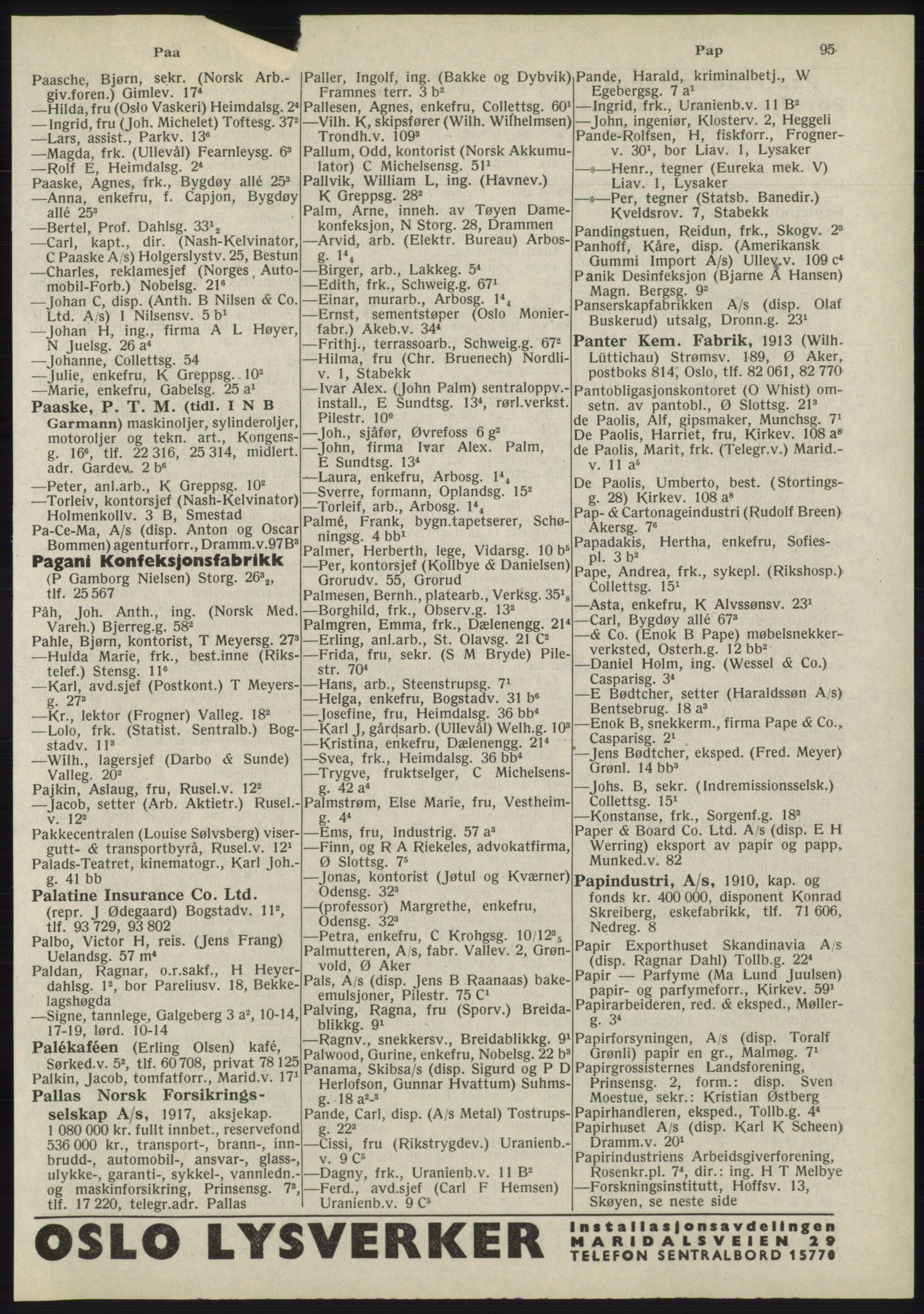 Kristiania/Oslo adressebok, PUBL/-, 1945, s. 953