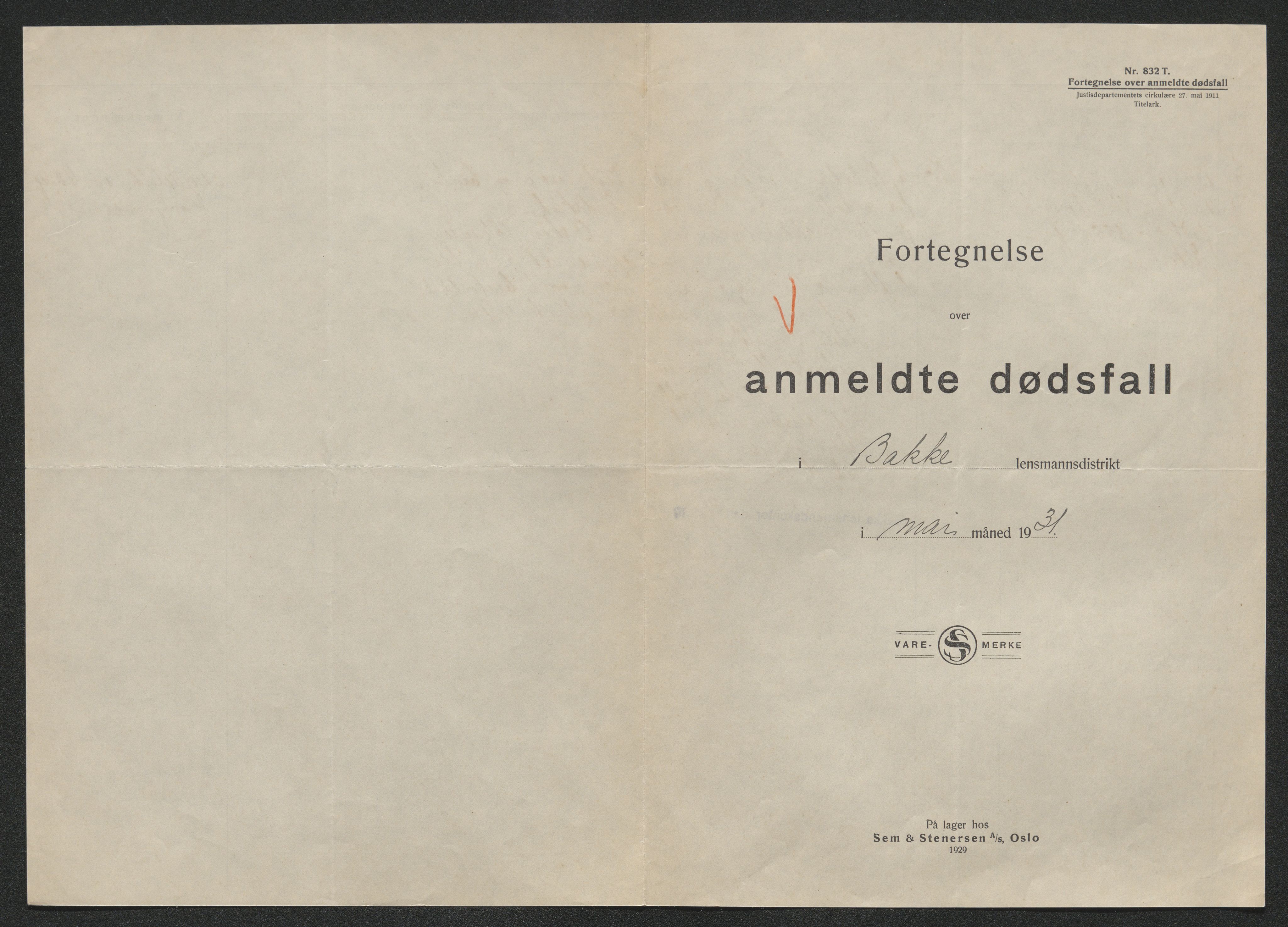 Eiker, Modum og Sigdal sorenskriveri, AV/SAKO-A-123/H/Ha/Hab/L0046: Dødsfallsmeldinger, 1930-1931, s. 860