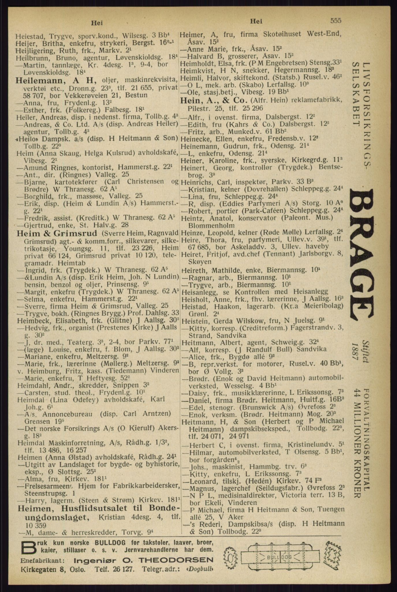 Kristiania/Oslo adressebok, PUBL/-, 1933, s. 555