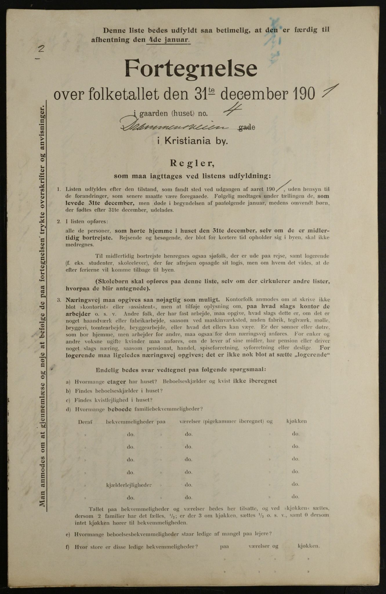 OBA, Kommunal folketelling 31.12.1901 for Kristiania kjøpstad, 1901, s. 2638