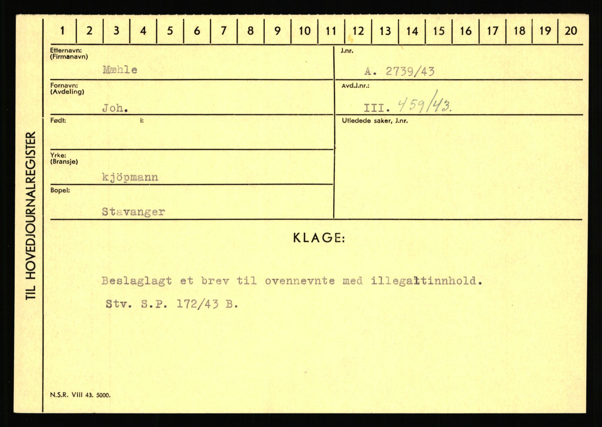 Statspolitiet - Hovedkontoret / Osloavdelingen, AV/RA-S-1329/C/Ca/L0011: Molberg - Nøstvold, 1943-1945, s. 865