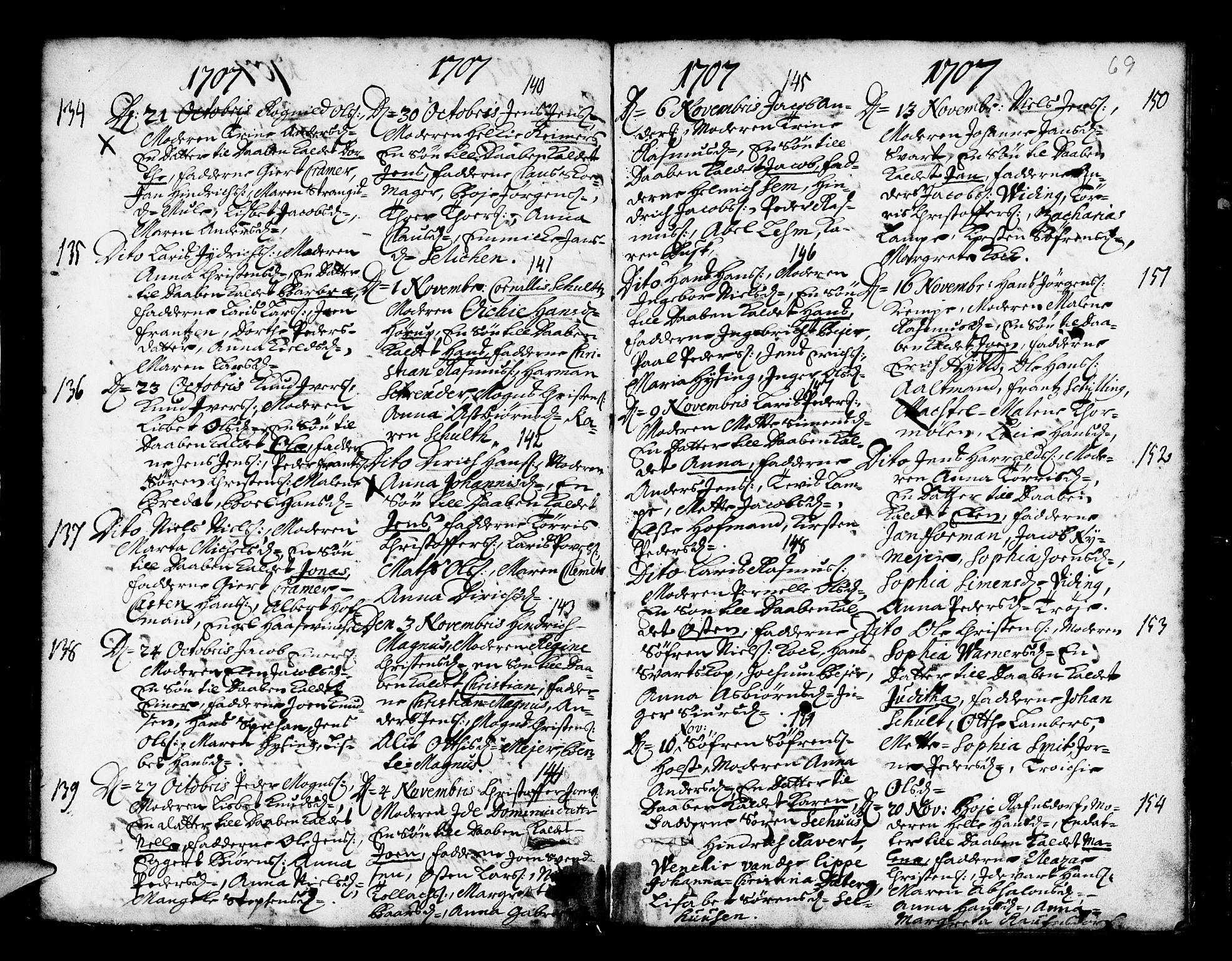 Nykirken Sokneprestembete, AV/SAB-A-77101/H/Haa/L0002: Ministerialbok nr. A 2, 1700-1723, s. 69