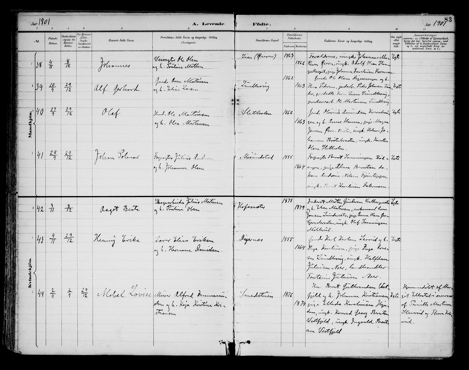 Brandval prestekontor, AV/SAH-PREST-034/H/Ha/Haa/L0003: Ministerialbok nr. 3, 1894-1909, s. 83
