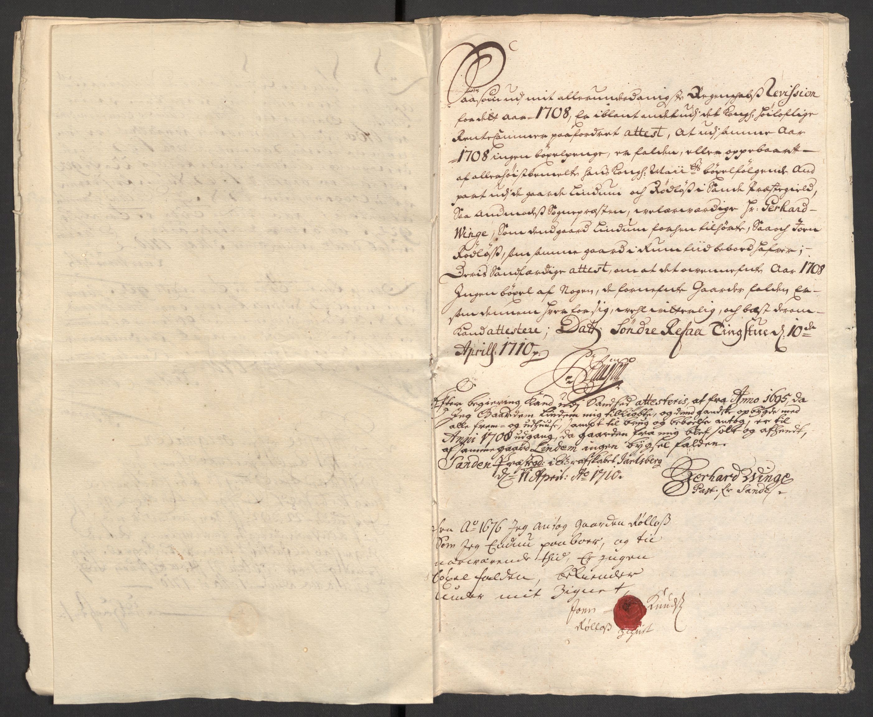 Rentekammeret inntil 1814, Reviderte regnskaper, Fogderegnskap, AV/RA-EA-4092/R32/L1873: Fogderegnskap Jarlsberg grevskap, 1708, s. 277