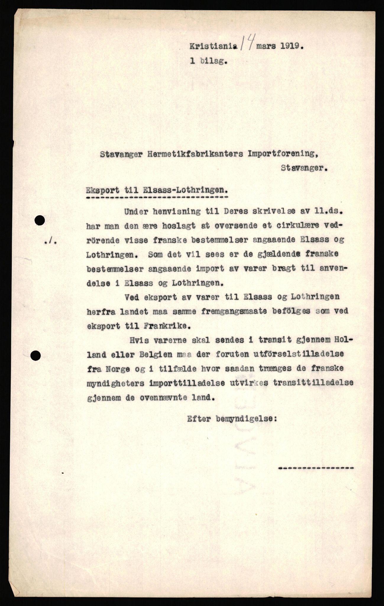 Utenriksdepartementet, AV/RA-S-2259, 1919, s. 4