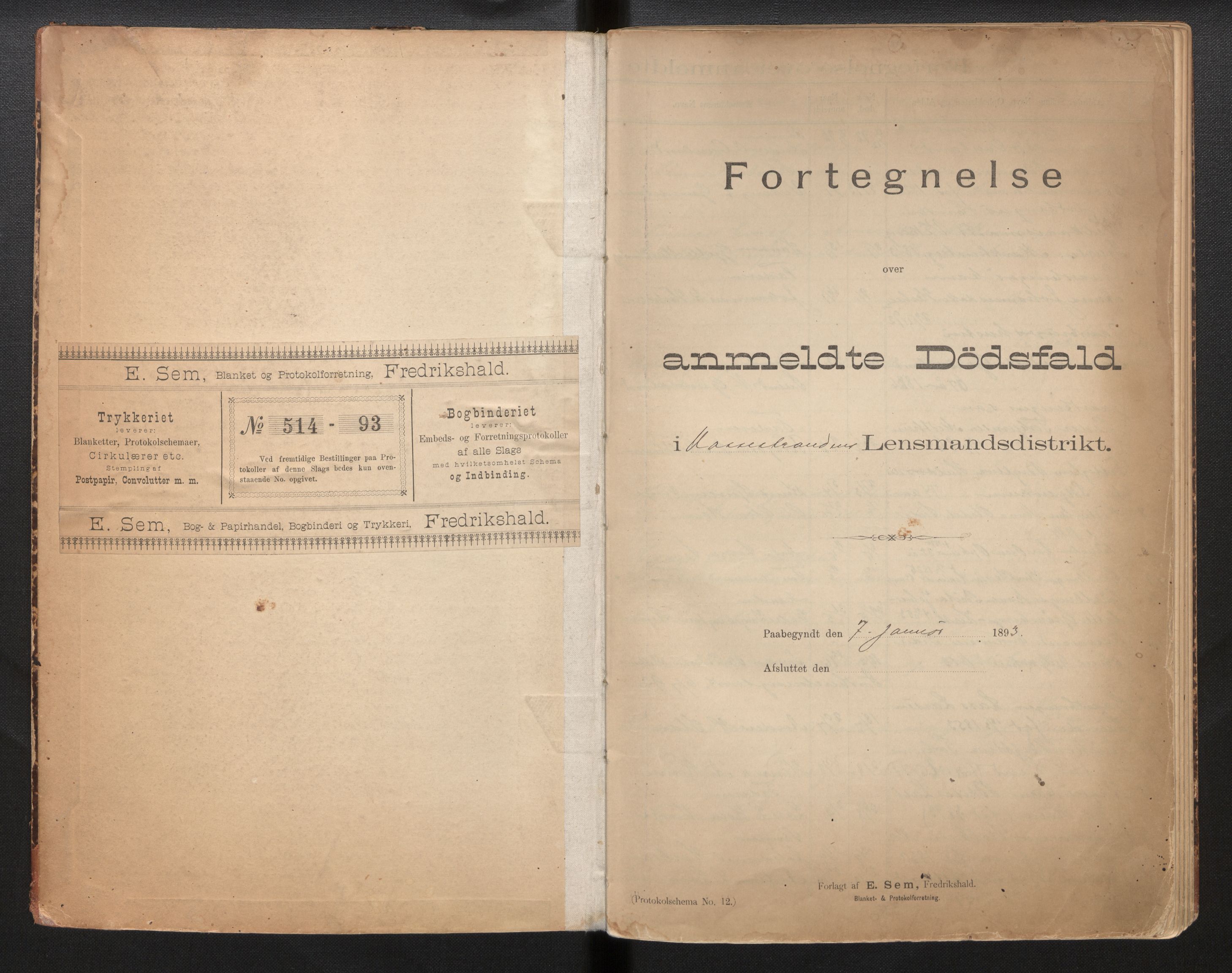 Lensmannen i Vossestrand, AV/SAB-A-35901/0006/L0002: Dødsfallprotokoll, 1893-1917