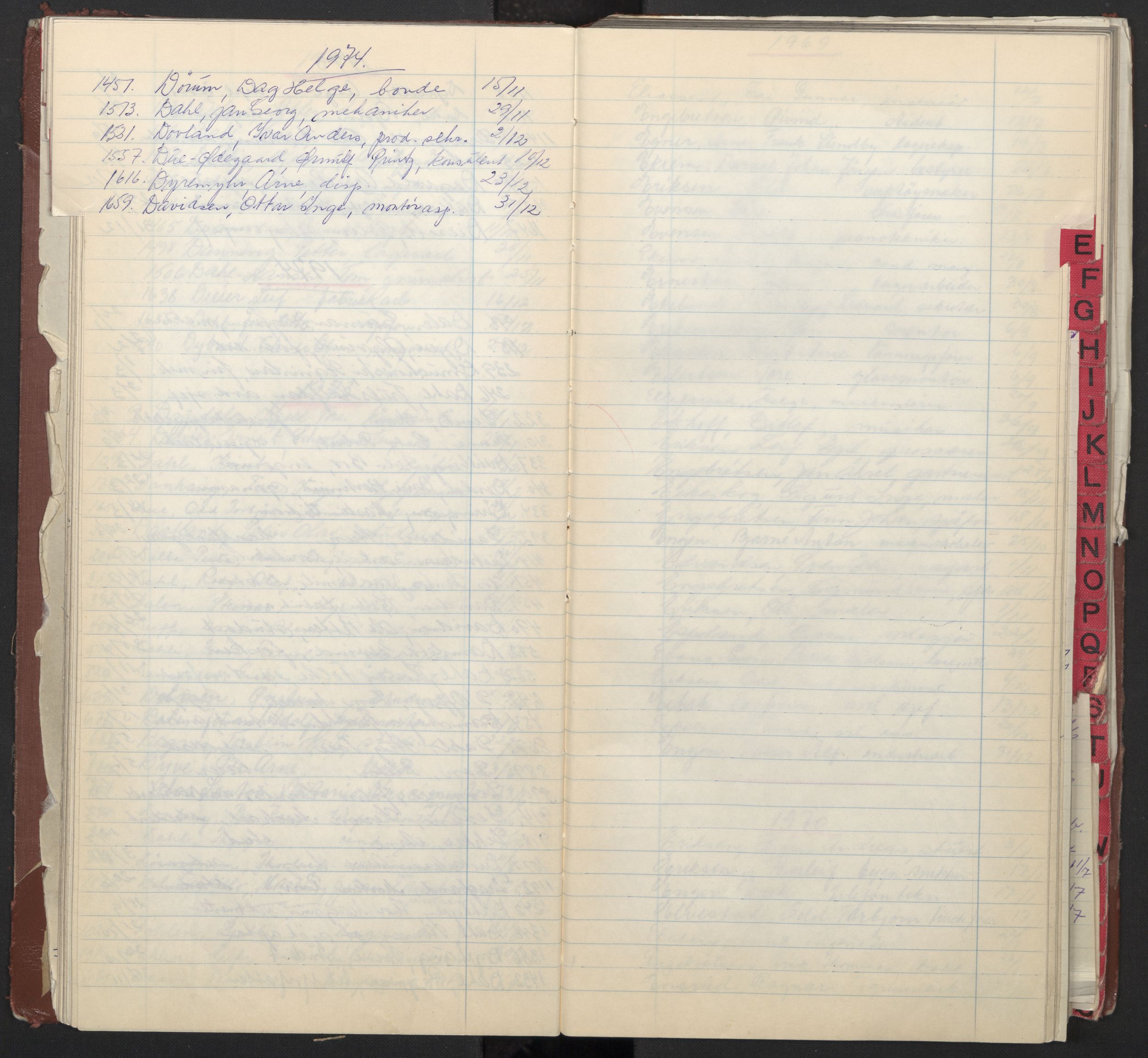 Oslo byfogd avd. I, AV/SAO-A-10220/L/La/L0012: Vigselsregister, 1969-1974, s. 34