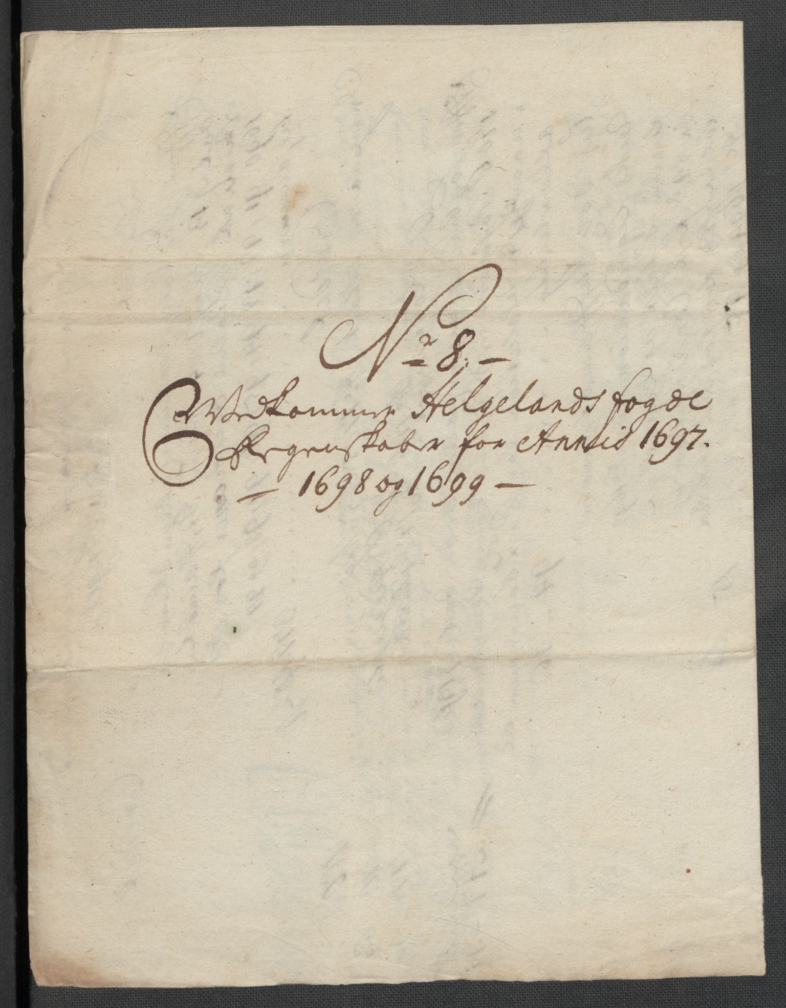 Rentekammeret inntil 1814, Reviderte regnskaper, Fogderegnskap, RA/EA-4092/R65/L4507: Fogderegnskap Helgeland, 1699-1701, s. 165