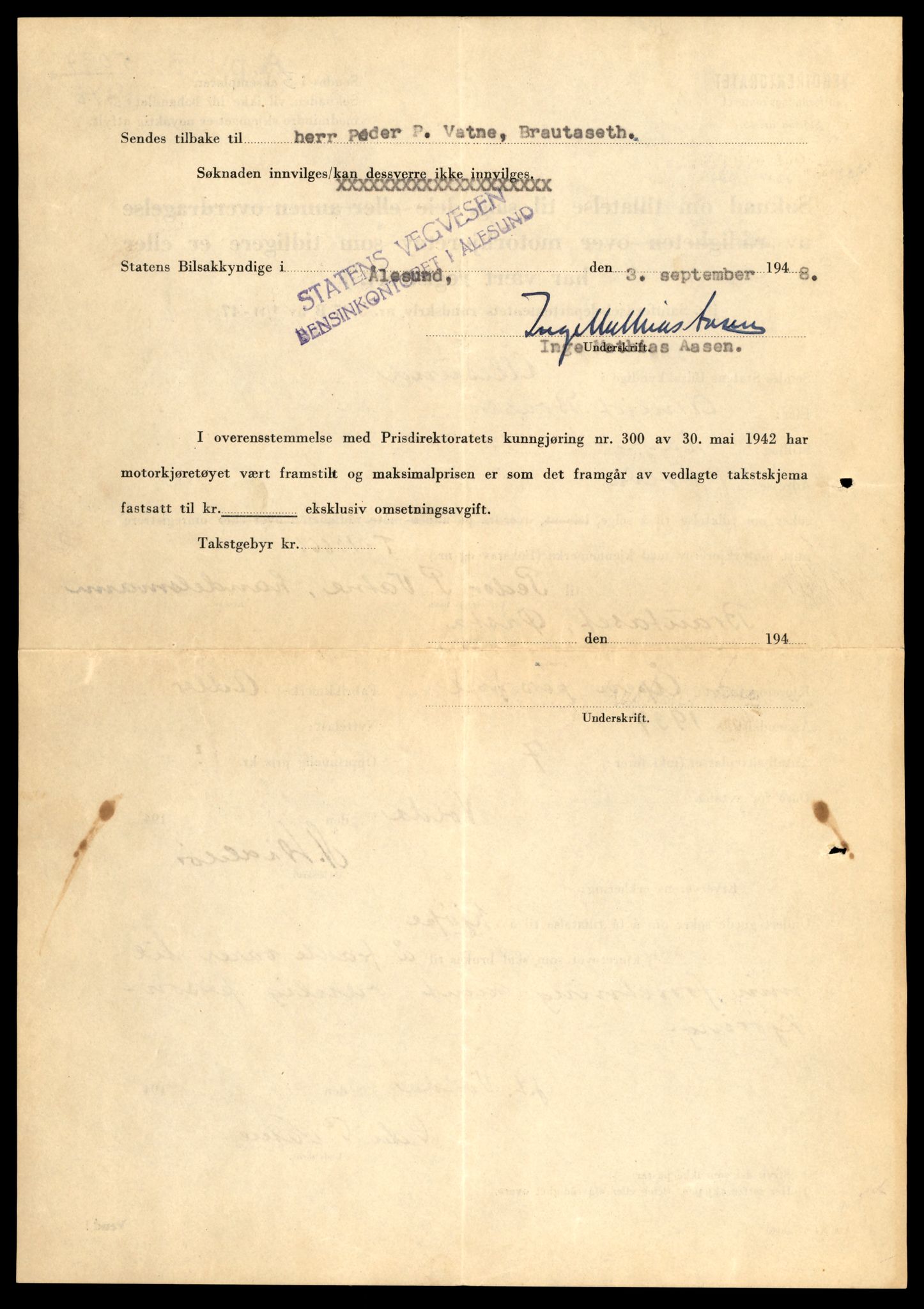 Møre og Romsdal vegkontor - Ålesund trafikkstasjon, AV/SAT-A-4099/F/Fe/L0022: Registreringskort for kjøretøy T 10584 - T 10694, 1927-1998, s. 2274