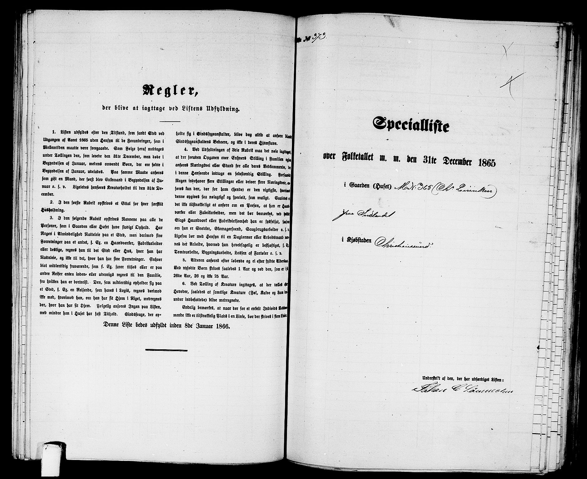 RA, Folketelling 1865 for 1503B Kristiansund prestegjeld, Kristiansund kjøpstad, 1865, s. 760