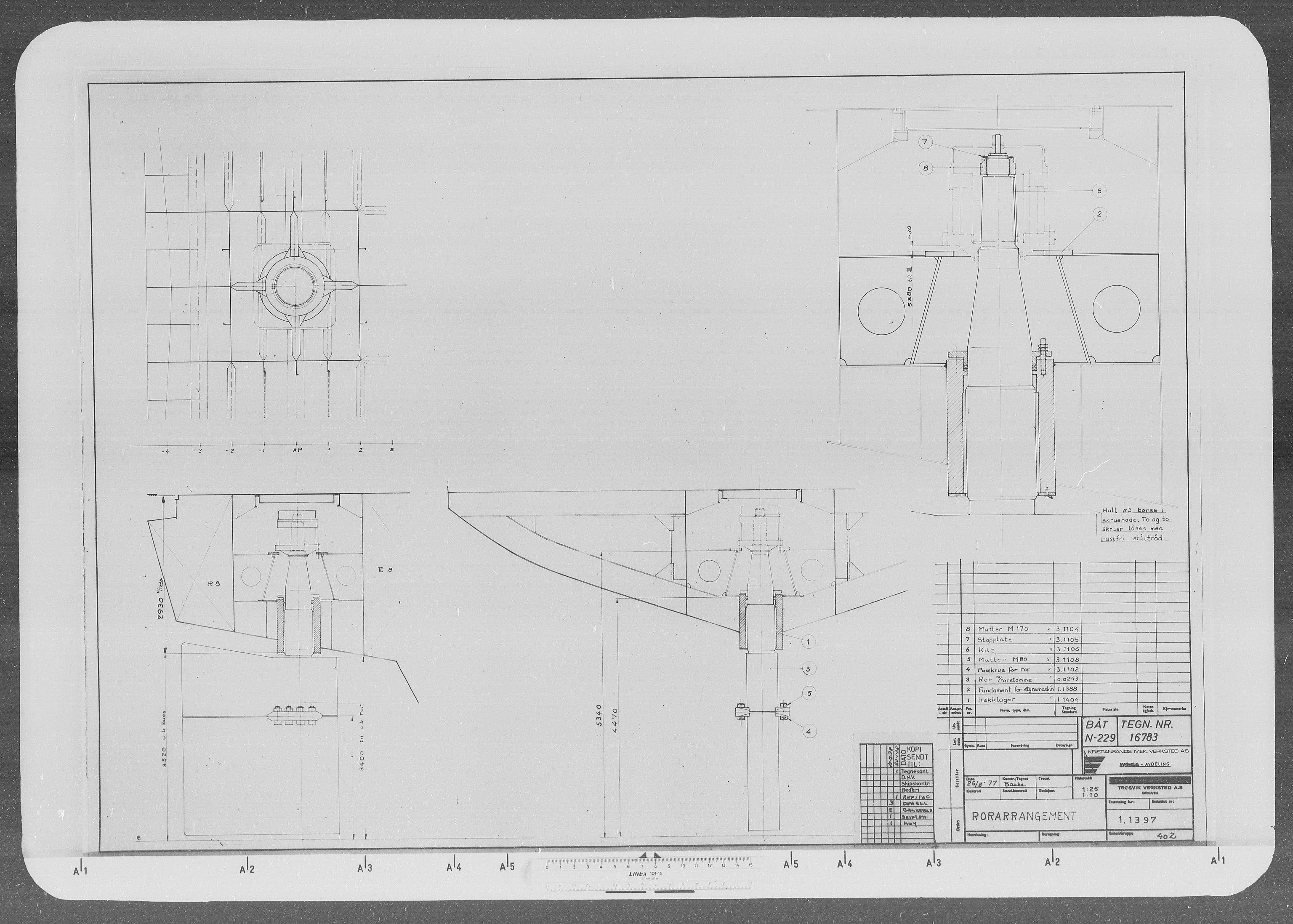 Kristiansand Mekaniske Verksted, AV/SAK-D/0612/G/Ga/L0008: 36 mm mikrofilmruller, reprofoto av skipstegninger, byggenr. 222-229, s. 9