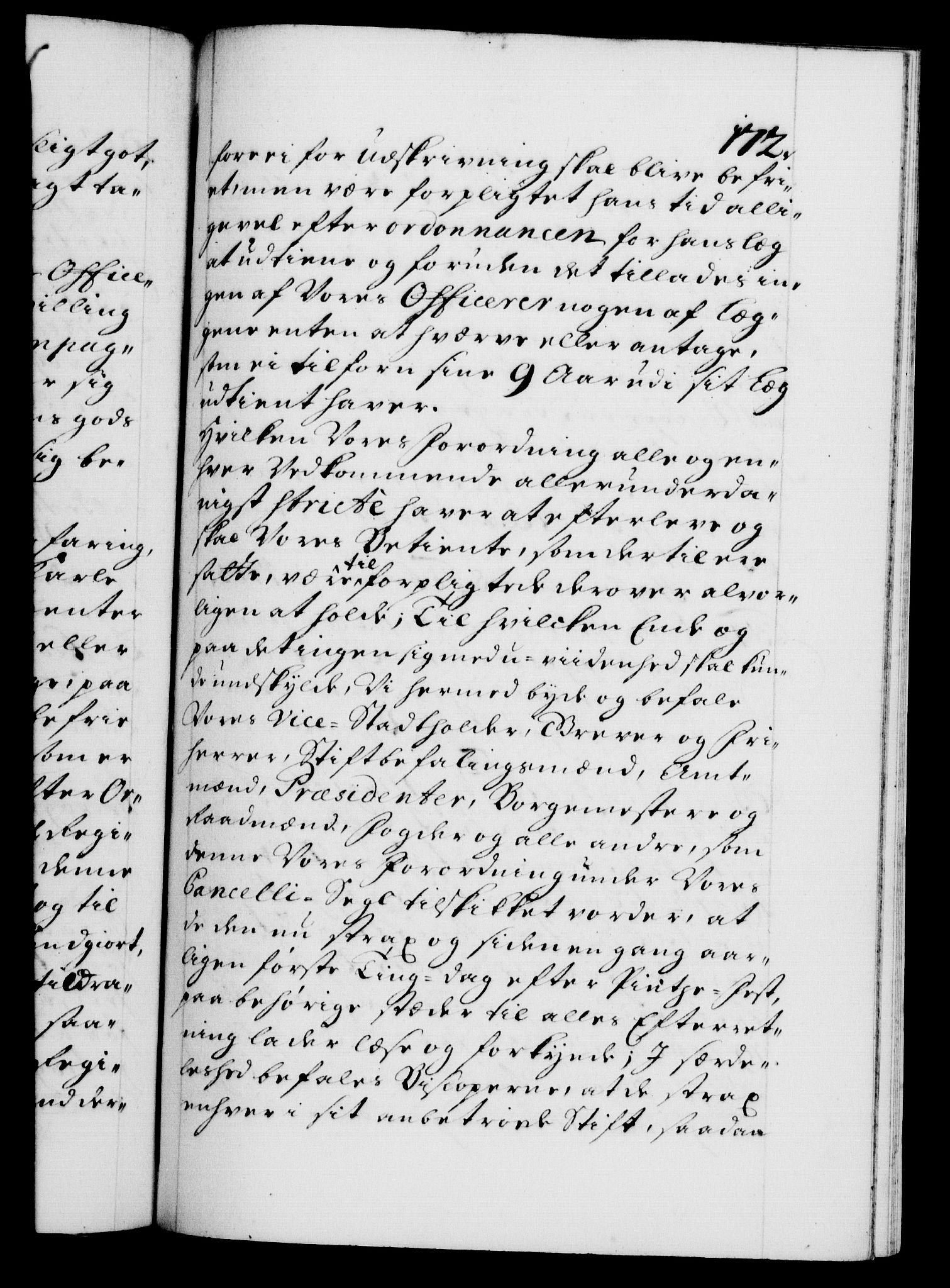 Danske Kanselli 1572-1799, RA/EA-3023/F/Fc/Fca/Fcaa/L0019: Norske registre, 1704-1707, s. 172a