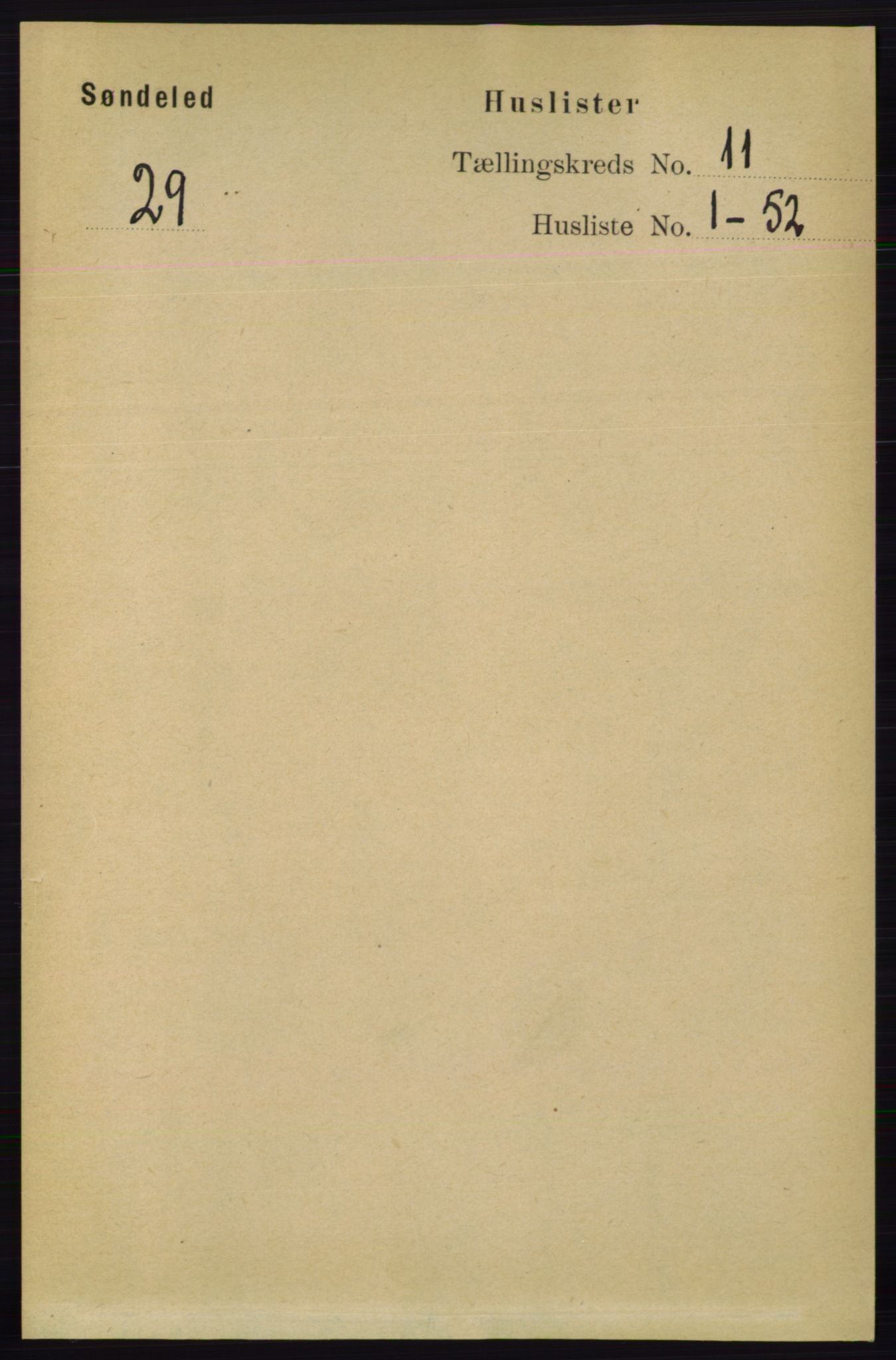 RA, Folketelling 1891 for 0913 Søndeled herred, 1891, s. 3234