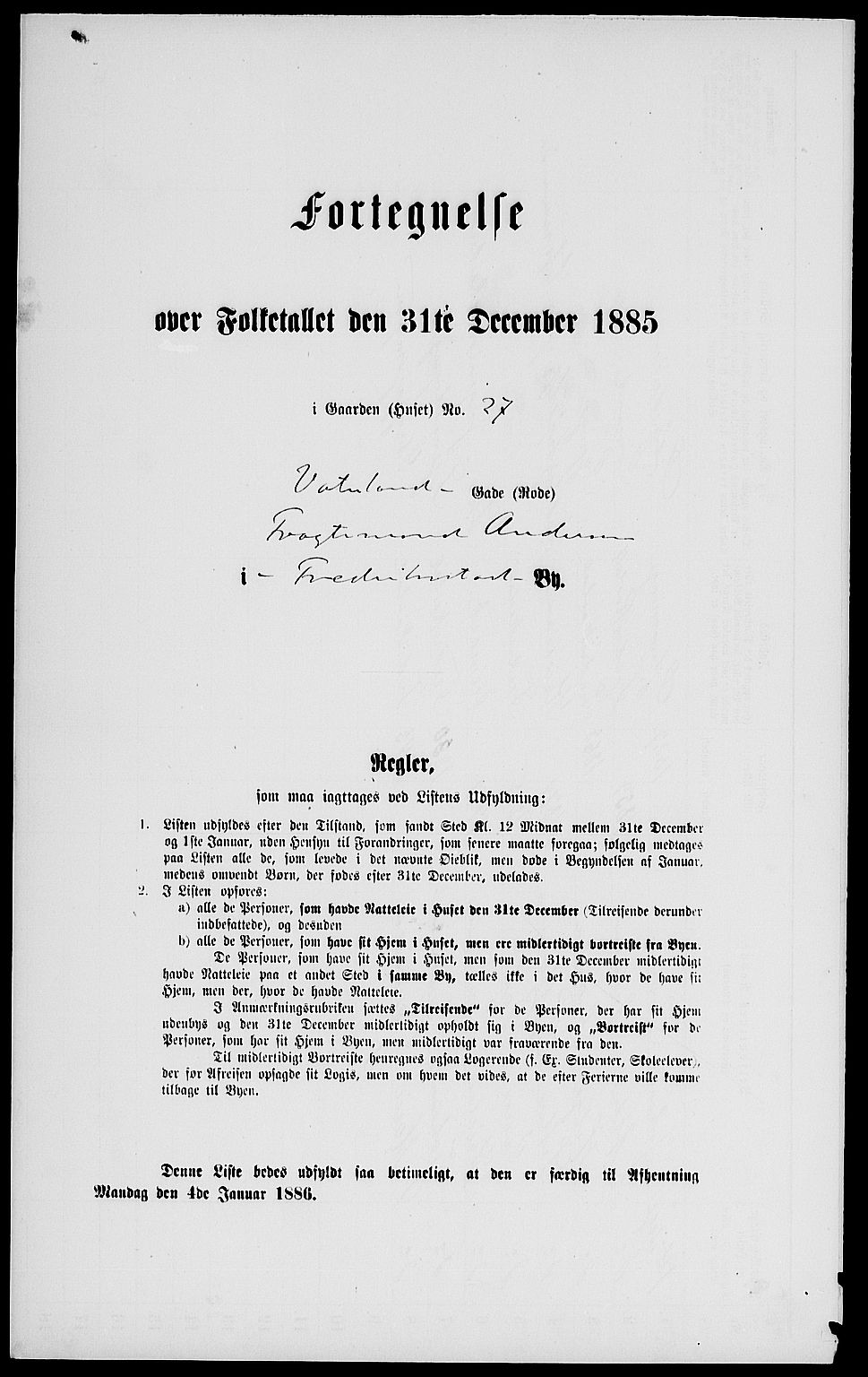 RA, Folketelling 1885 for 0103 Fredrikstad kjøpstad, 1885, s. 2273