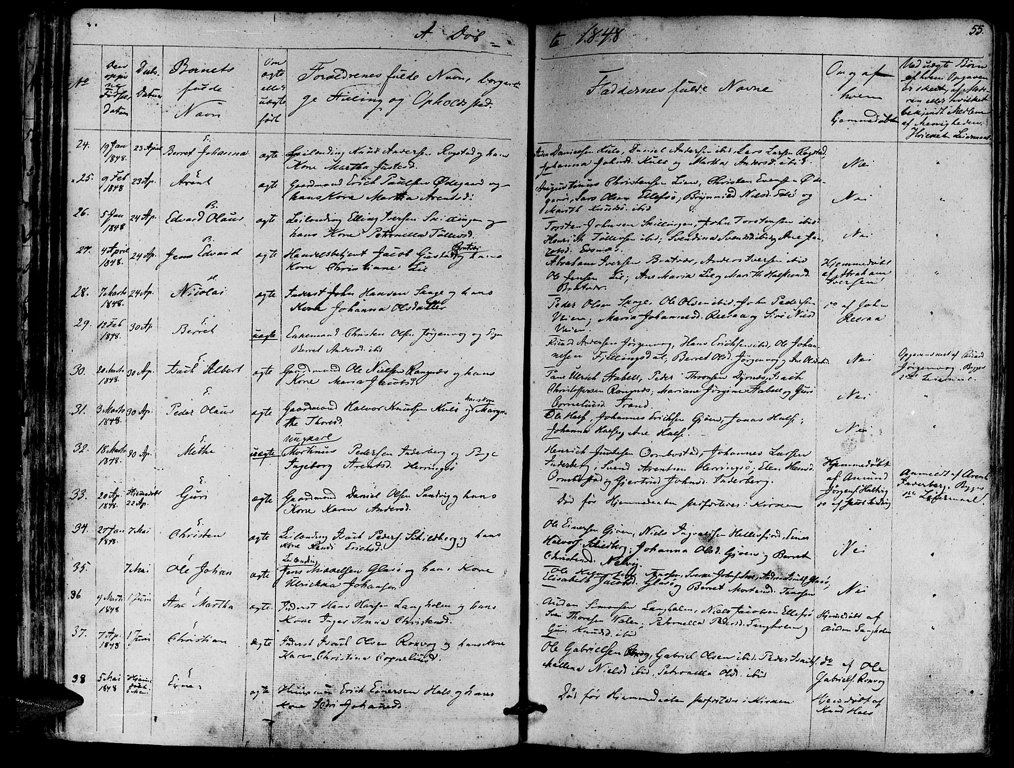 Ministerialprotokoller, klokkerbøker og fødselsregistre - Møre og Romsdal, AV/SAT-A-1454/581/L0936: Ministerialbok nr. 581A04, 1836-1852, s. 55