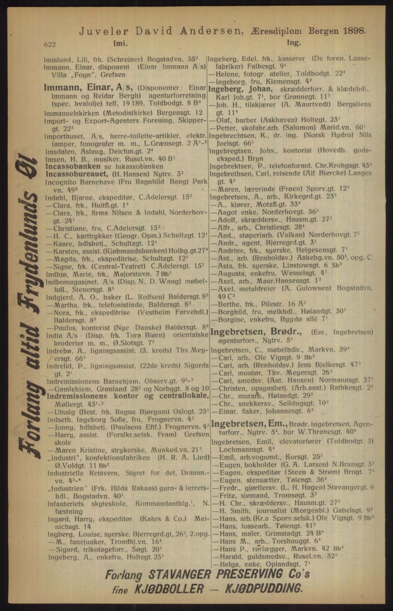Kristiania/Oslo adressebok, PUBL/-, 1915, s. 622