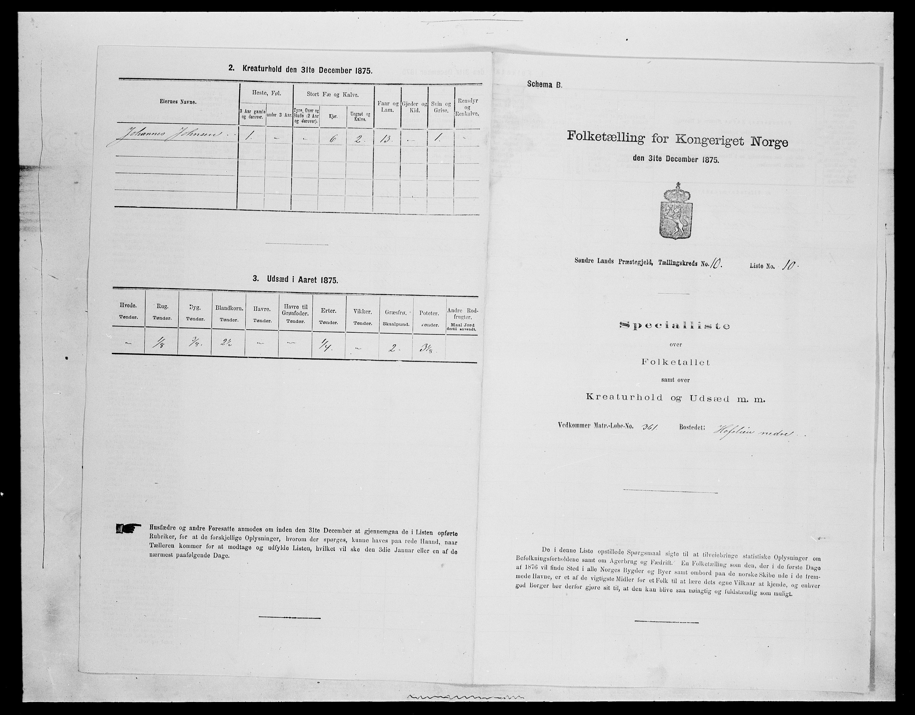 SAH, Folketelling 1875 for 0536P Søndre Land prestegjeld, 1875, s. 1477