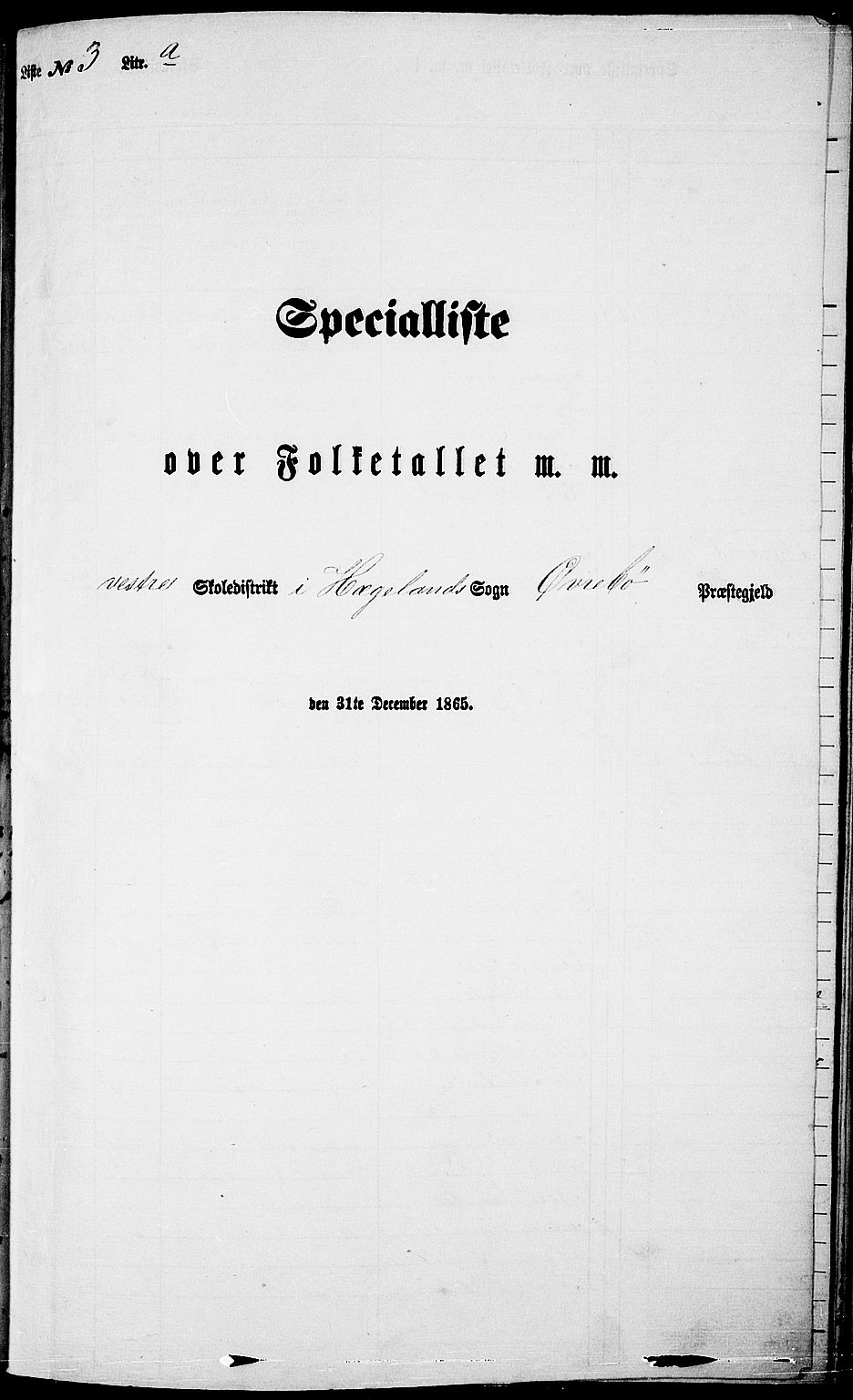 RA, Folketelling 1865 for 1016P Øvrebø prestegjeld, 1865, s. 51