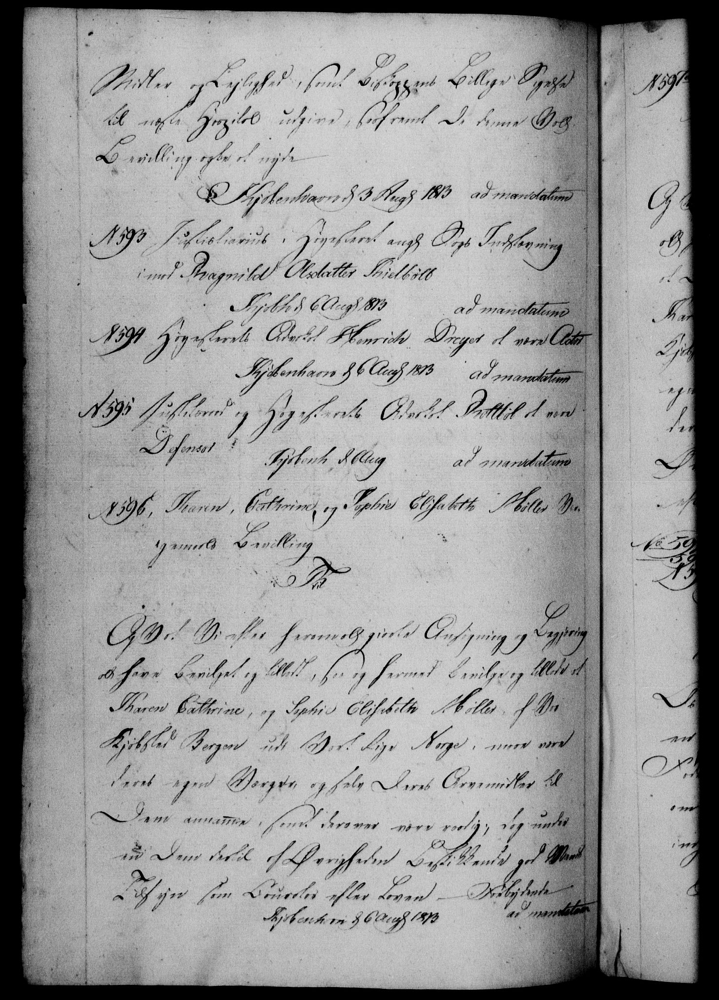 Danske Kanselli 1800-1814, RA/EA-3024/H/Hf/Hfb/Hfba/L0005: Registranter, 1811-1814, s. 357b
