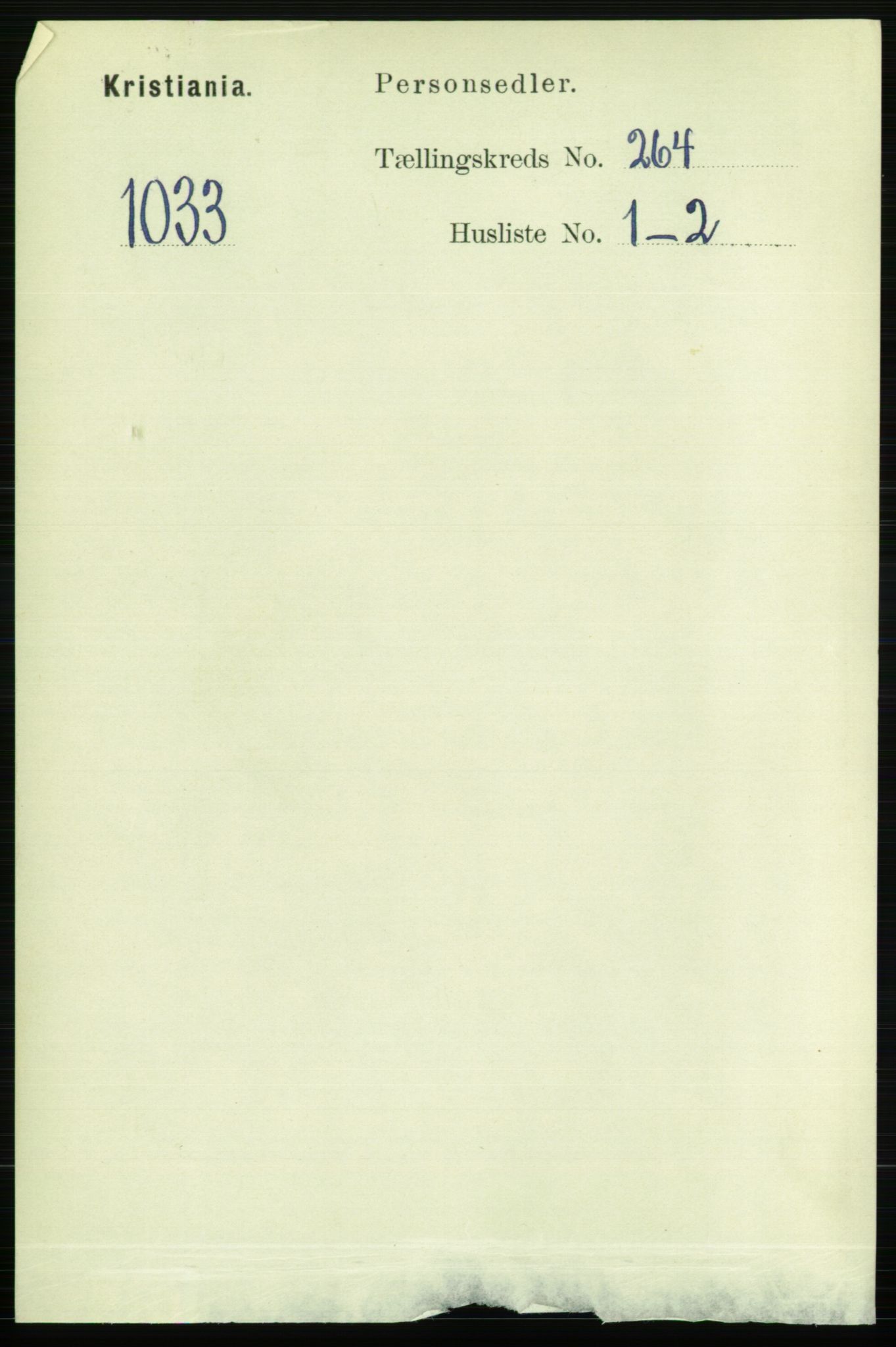 RA, Folketelling 1891 for 0301 Kristiania kjøpstad, 1891, s. 160323