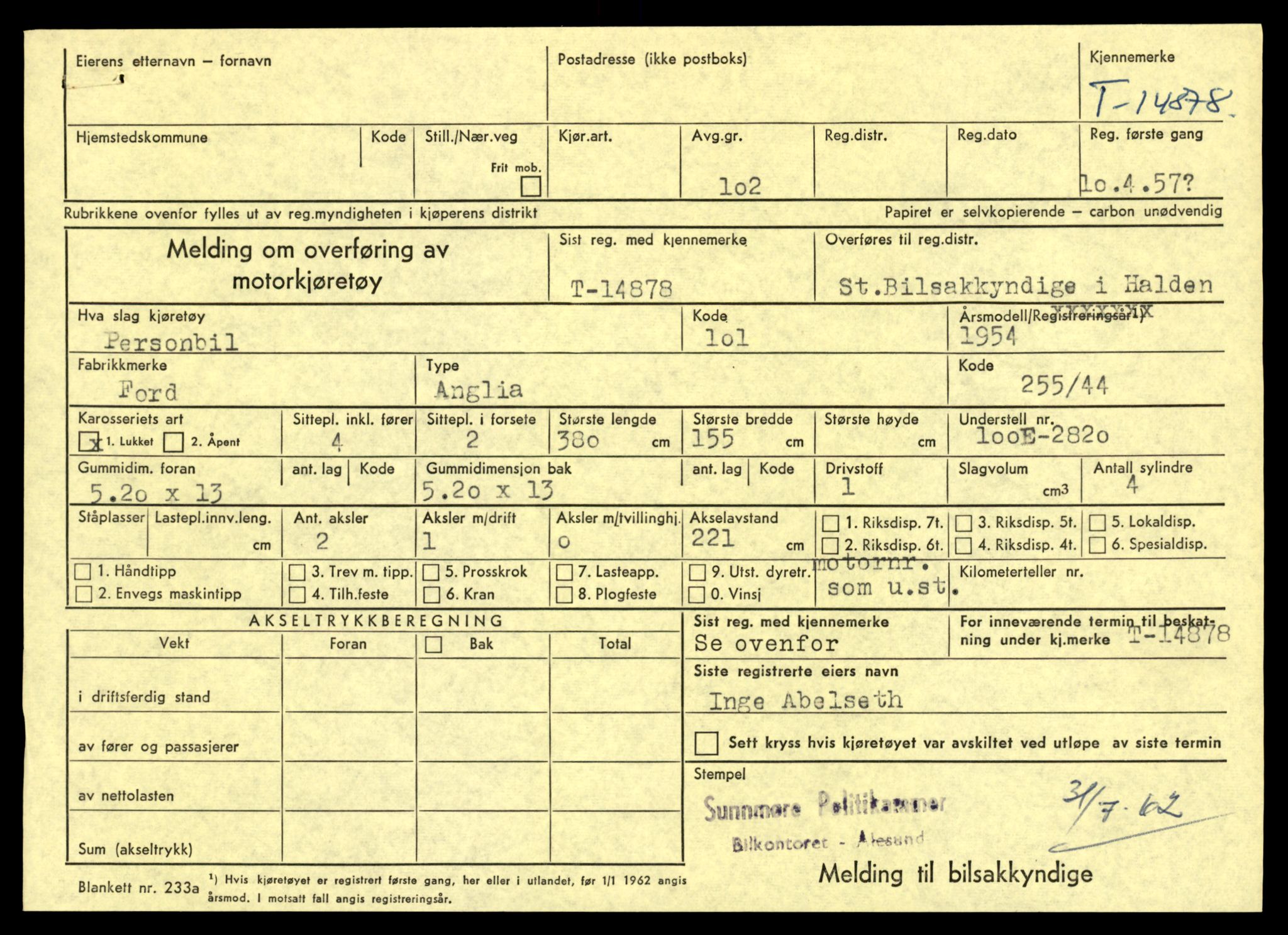 Møre og Romsdal vegkontor - Ålesund trafikkstasjon, AV/SAT-A-4099/F/Fe/L0049: Registreringskort for kjøretøy T 14864 - T 18613, 1927-1998, s. 381
