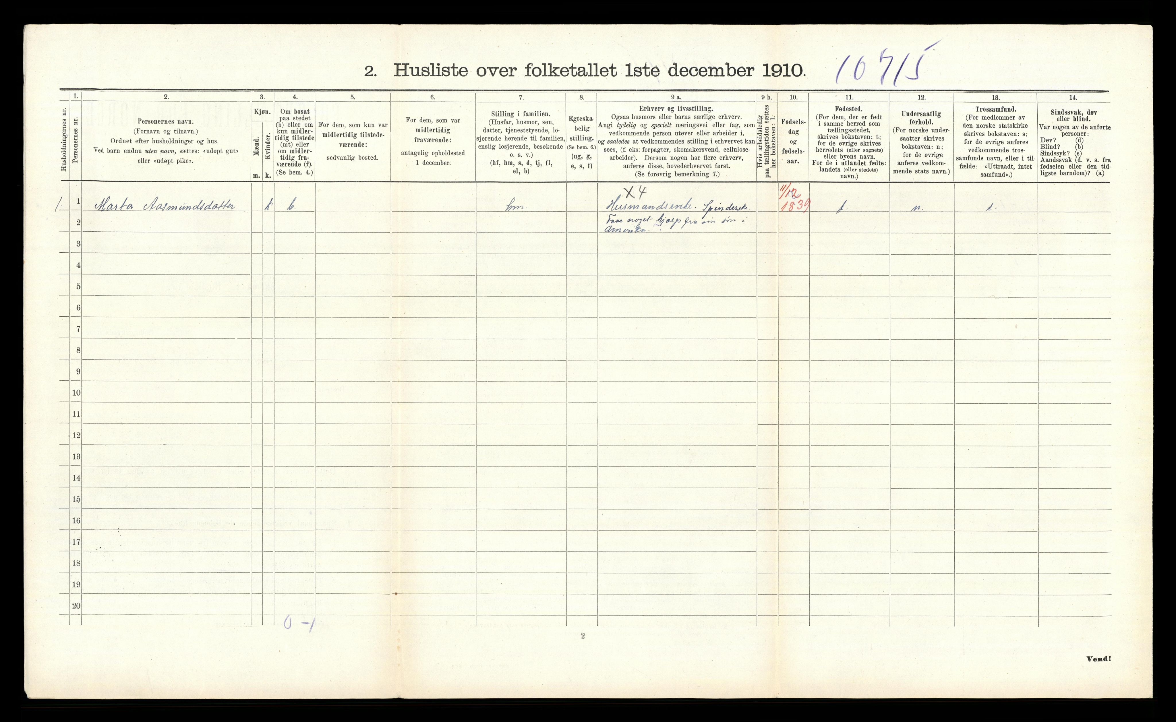 RA, Folketelling 1910 for 1130 Strand herred, 1910, s. 164