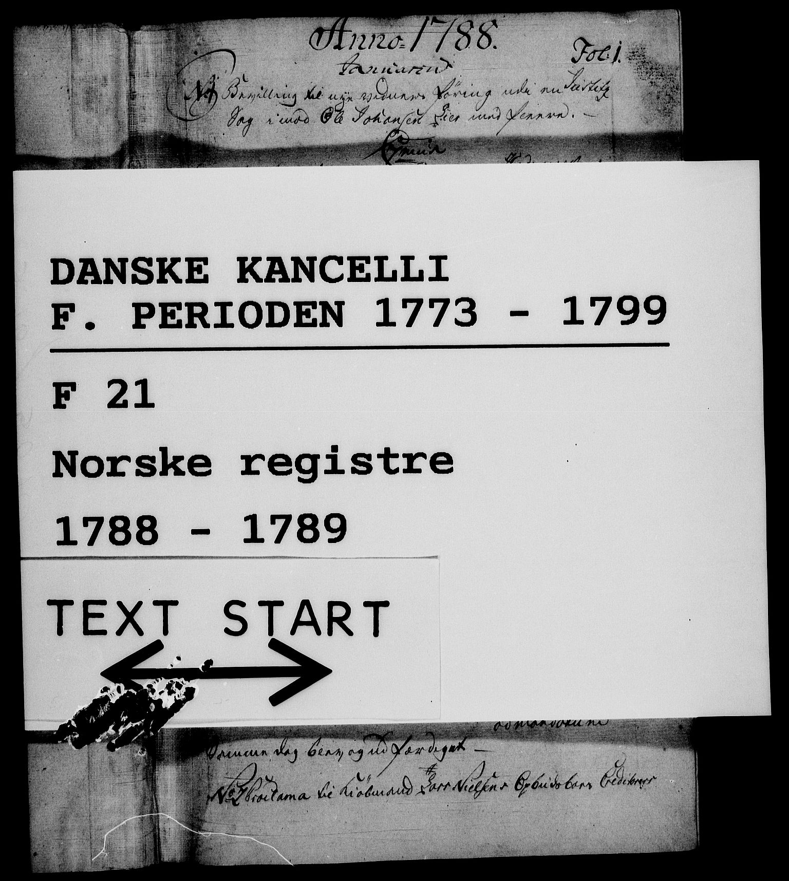 Danske Kanselli 1572-1799, AV/RA-EA-3023/F/Fc/Fca/Fcaa/L0052: Norske registre, 1788-1789