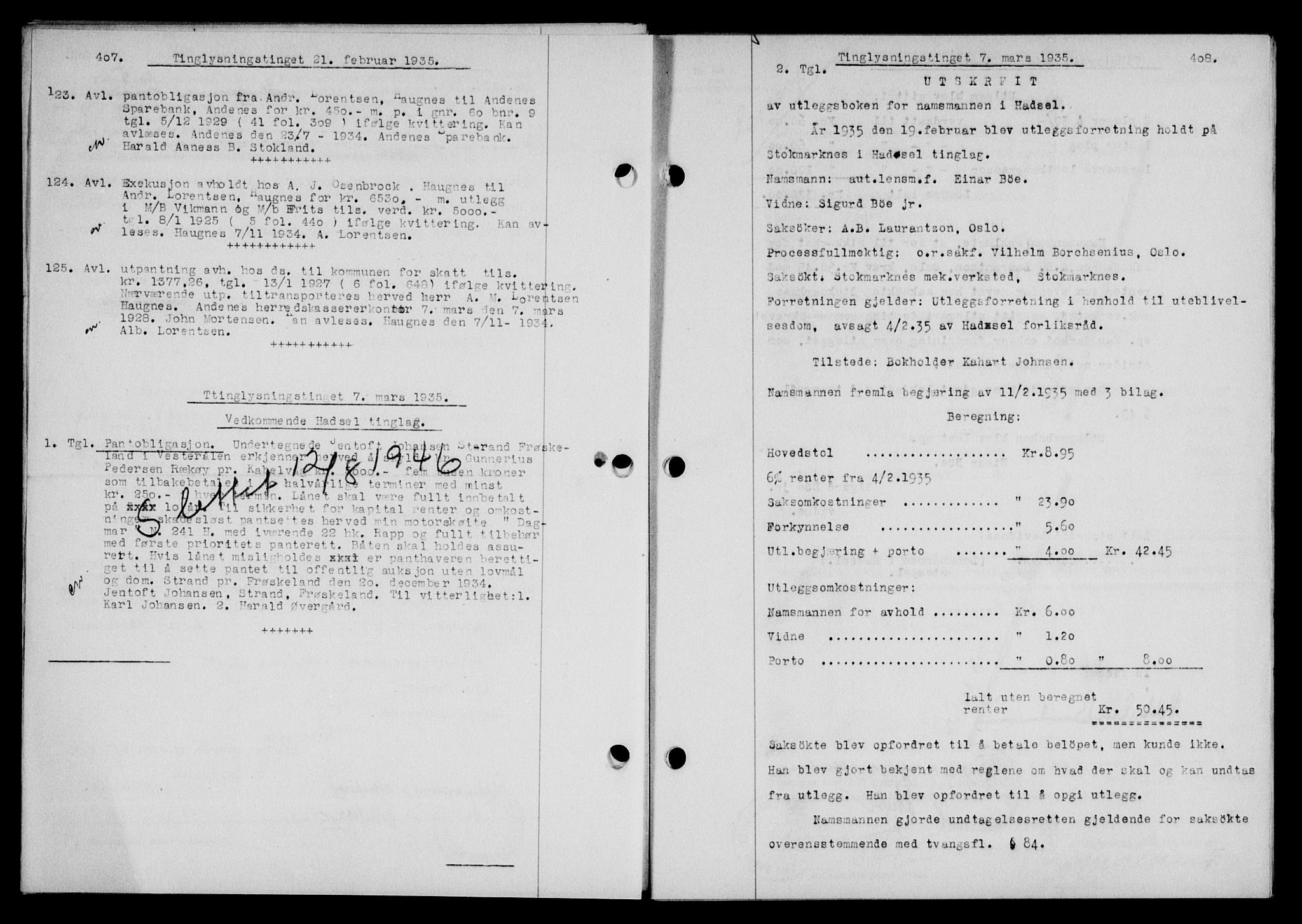 Vesterålen sorenskriveri, SAT/A-4180/1/2/2Ca/L0061: Pantebok nr. 54, 1934-1935, Tingl.dato: 07.03.1935