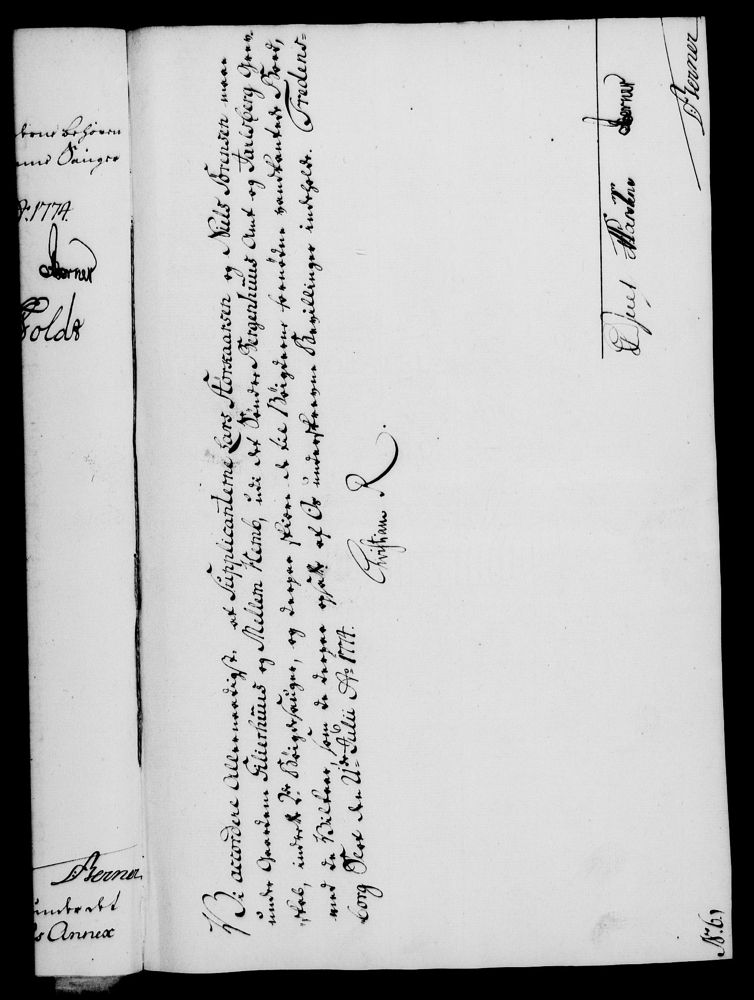 Rentekammeret, Kammerkanselliet, RA/EA-3111/G/Gf/Gfa/L0056: Norsk relasjons- og resolusjonsprotokoll (merket RK 52.56), 1774, s. 141