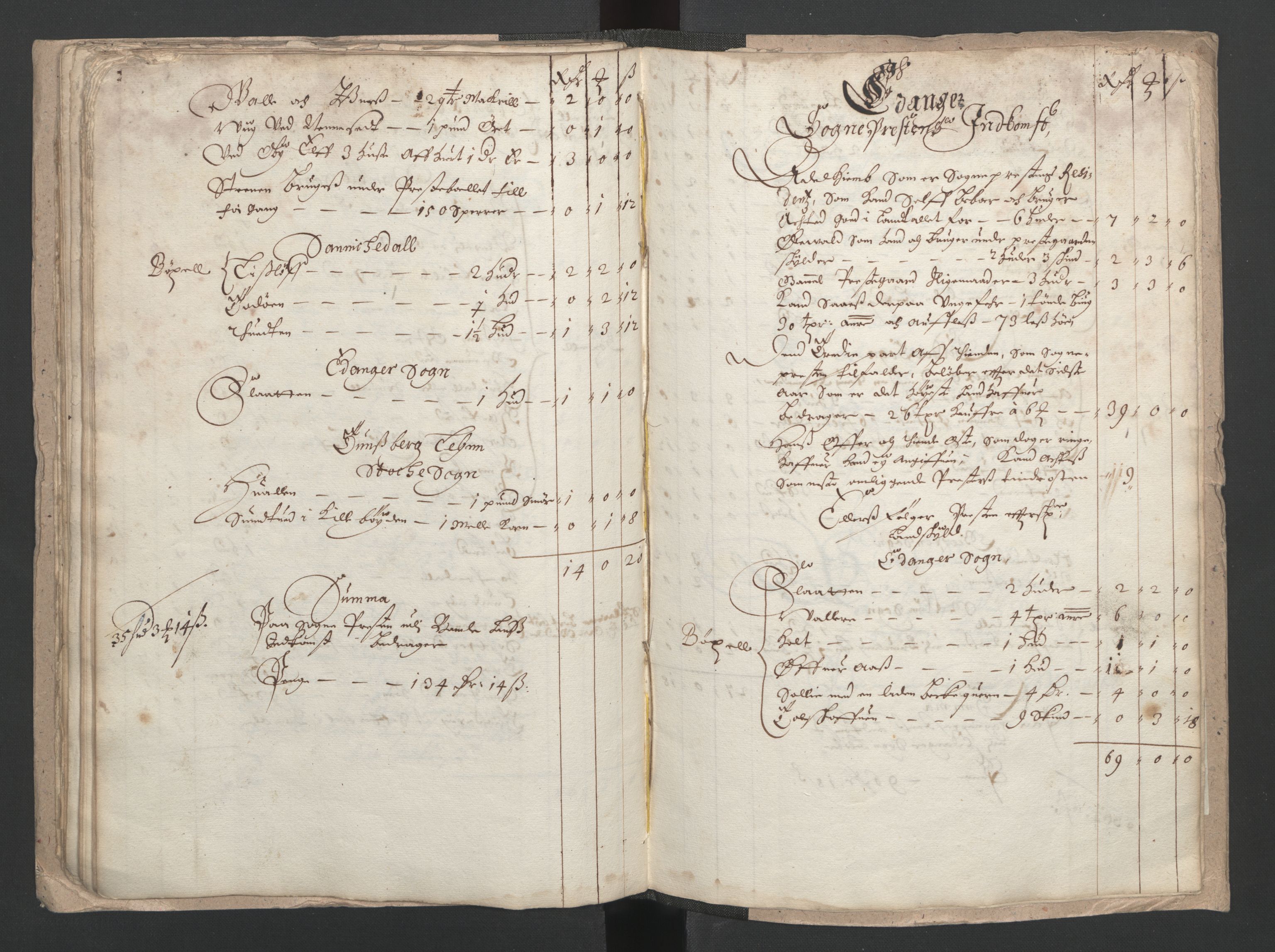 Rentekammeret inntil 1814, Realistisk ordnet avdeling, AV/RA-EA-4070/L/L0018/0002: Skien lagdømme: / Jordebok over kirkenes og prestenes inntekter i Bratsberg len, 1661