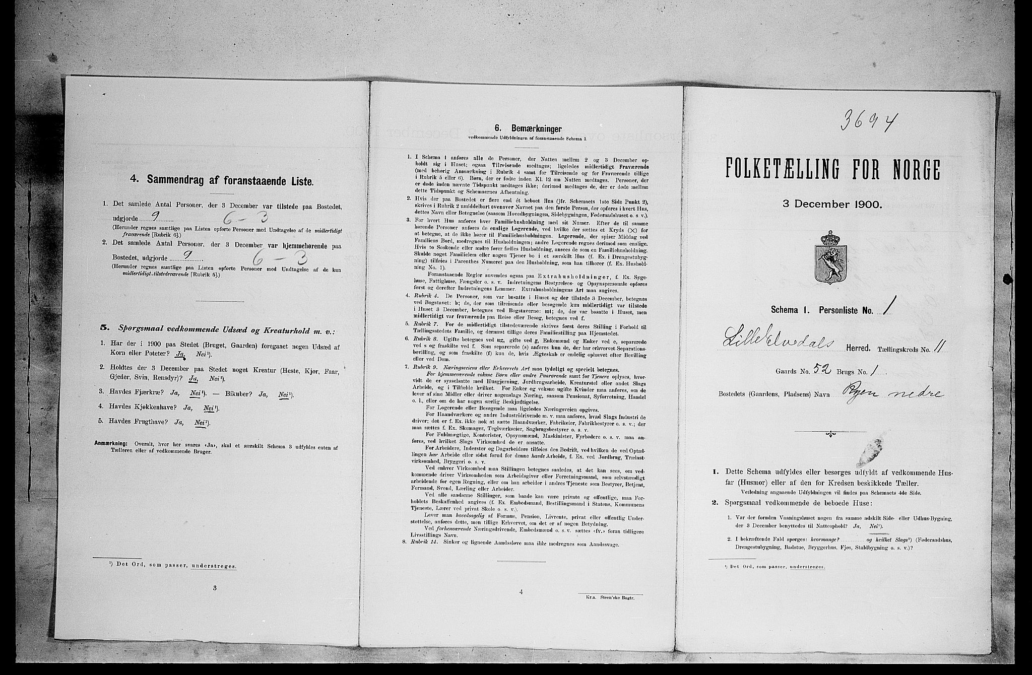 SAH, Folketelling 1900 for 0438 Lille Elvedalen herred, 1900, s. 788