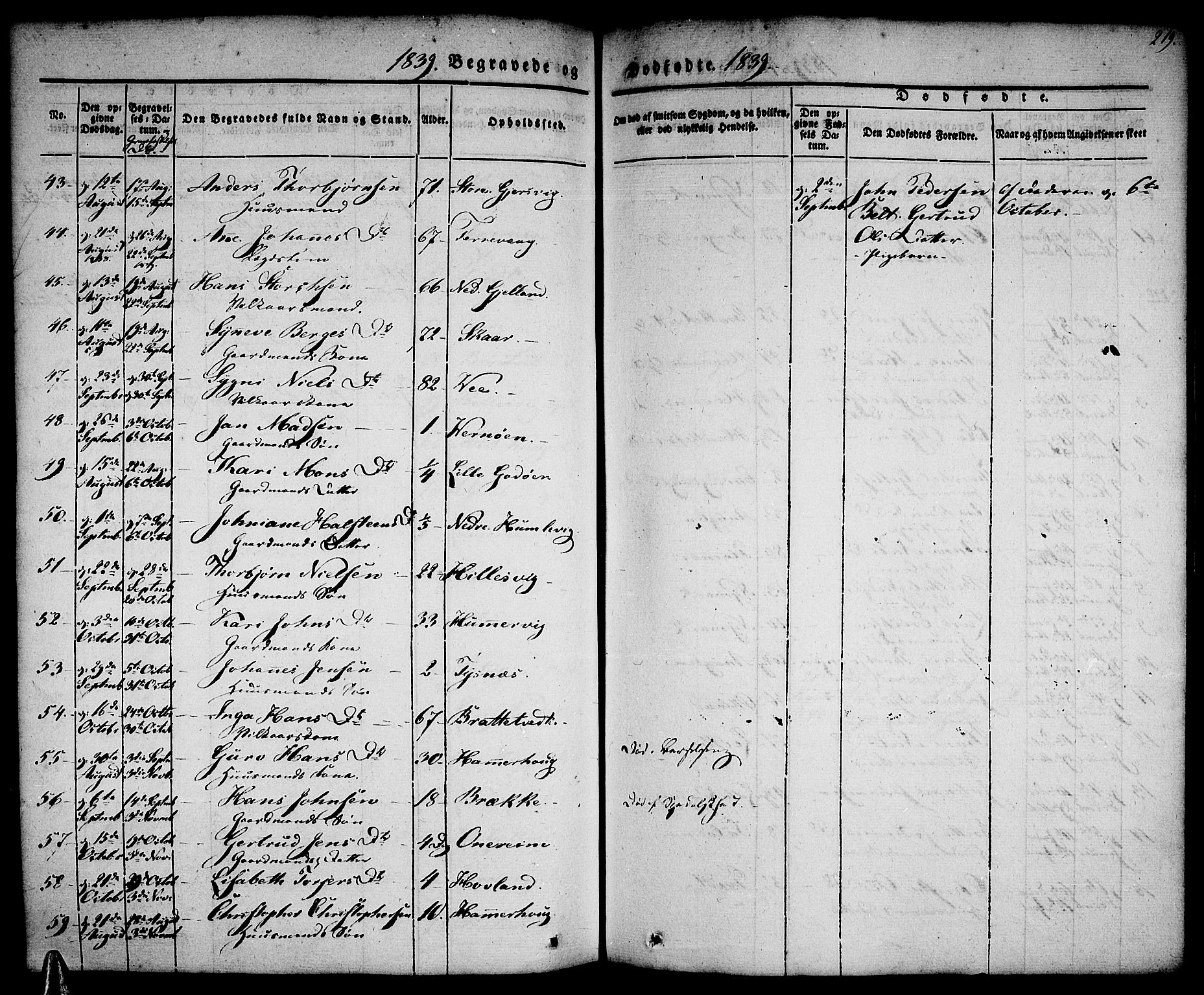 Tysnes sokneprestembete, AV/SAB-A-78601/H/Haa: Ministerialbok nr. A 9, 1837-1848, s. 219