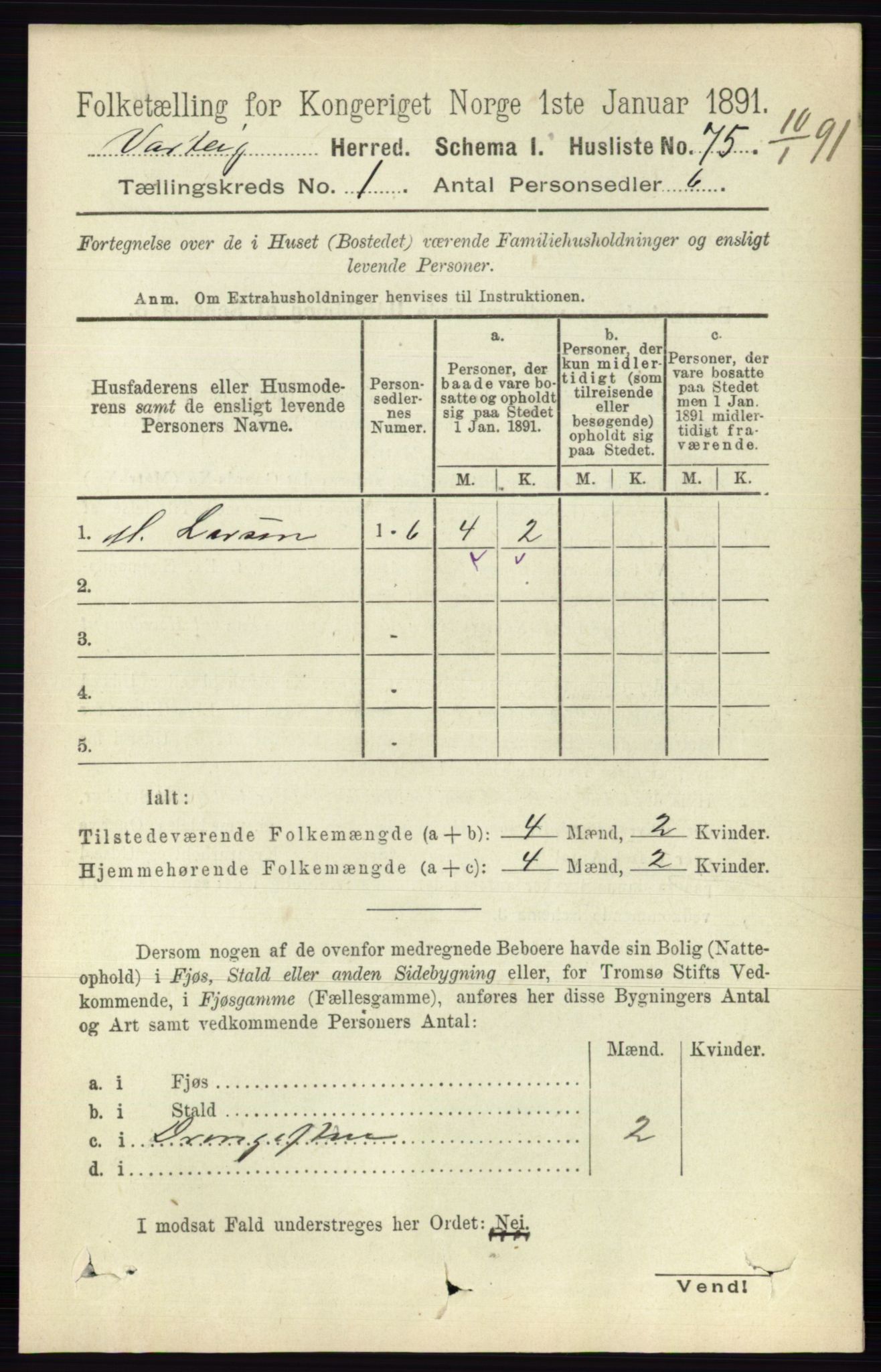 RA, Folketelling 1891 for 0114 Varteig herred, 1891, s. 90