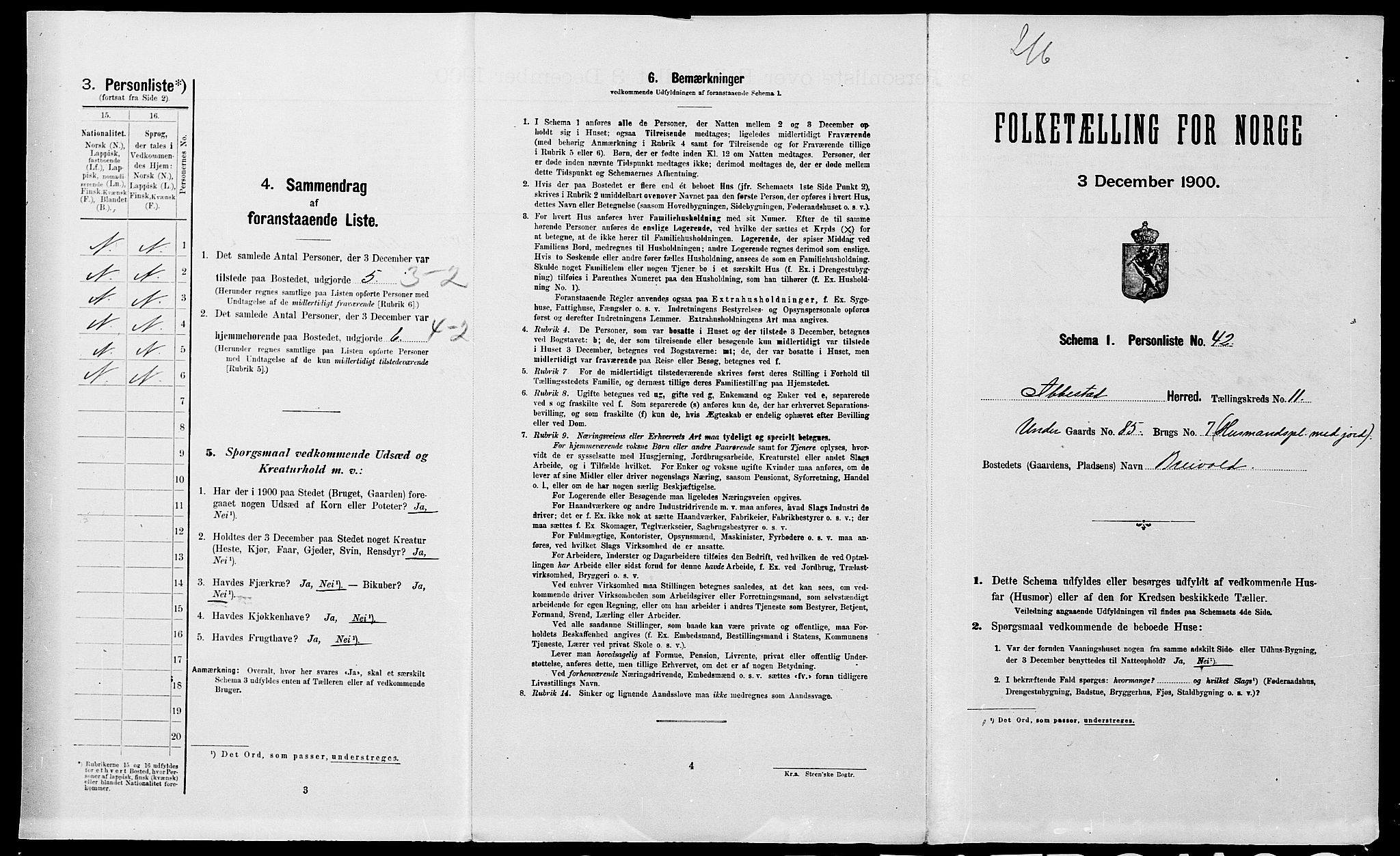 SATØ, Folketelling 1900 for 1917 Ibestad herred, 1900, s. 1438