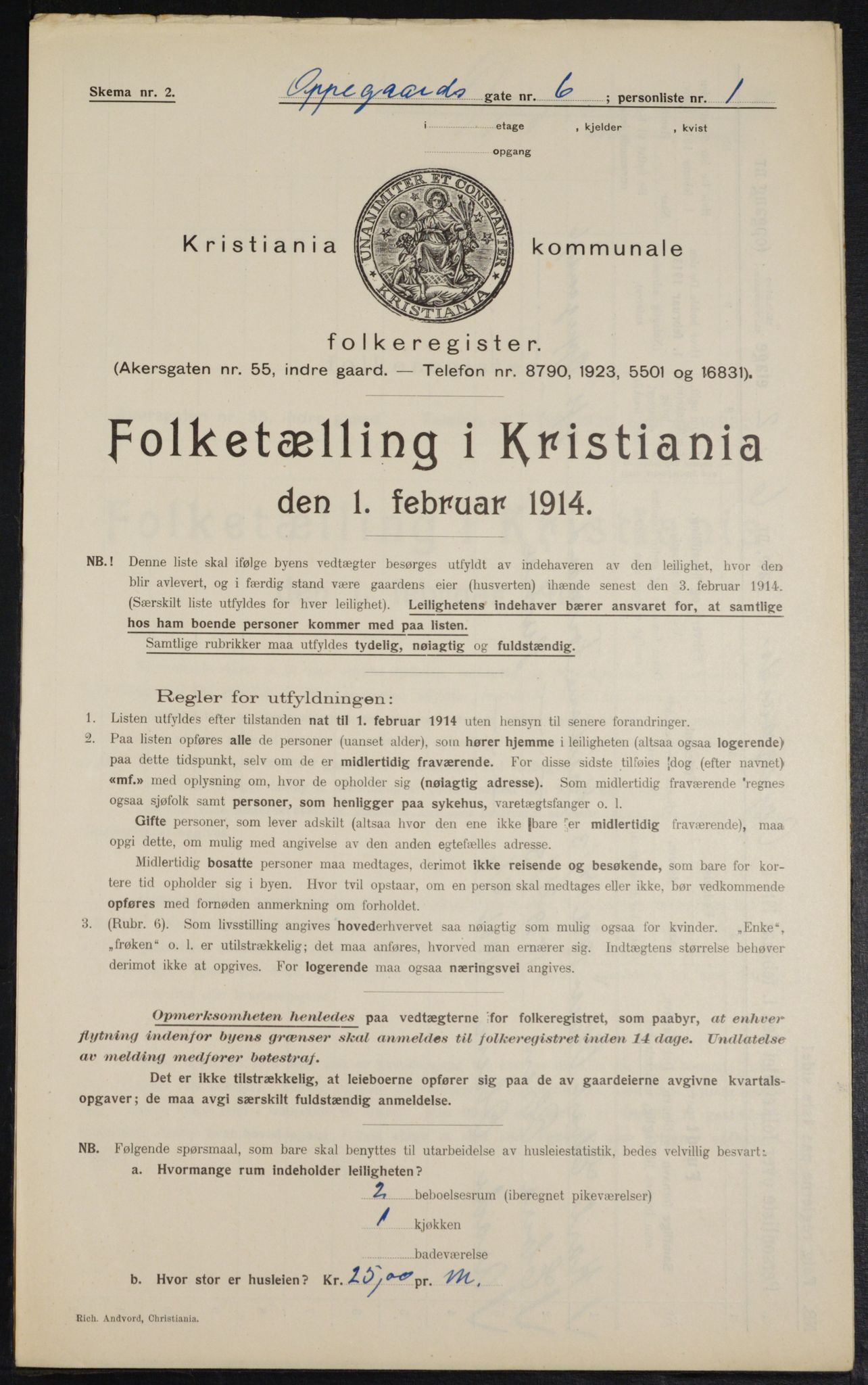 OBA, Kommunal folketelling 1.2.1914 for Kristiania, 1914, s. 75791