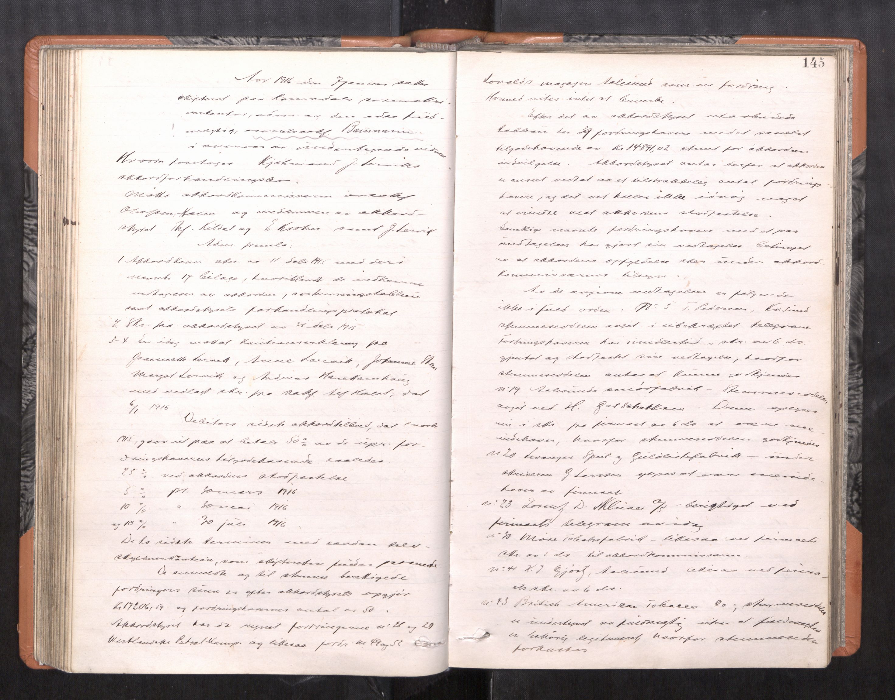 Romsdal sorenskriveri, AV/SAT-A-4149/1/3/3B/L0005: Skiftebehandlingsprotokoll, 1914-1919, s. 145