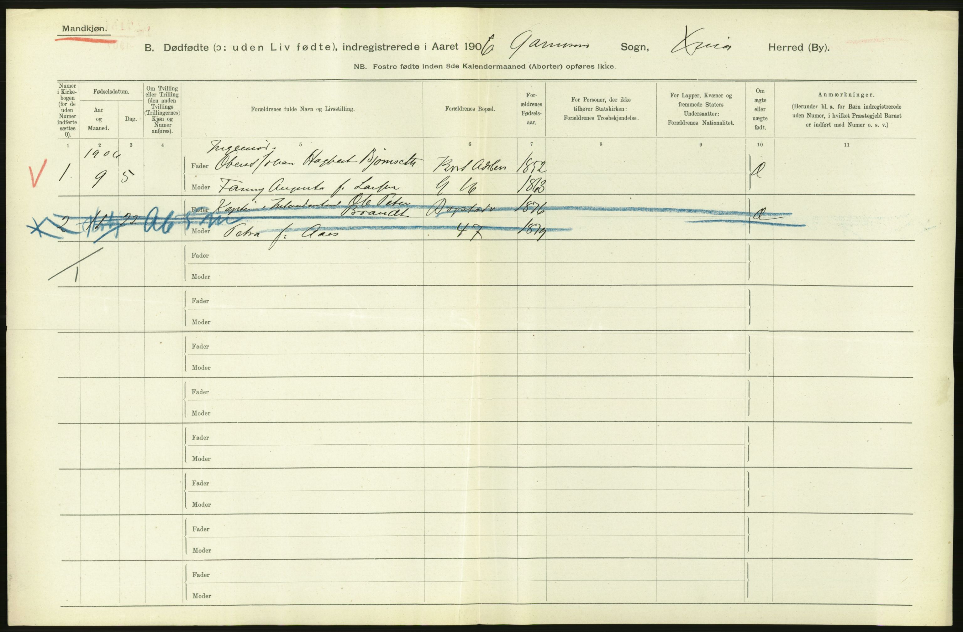 Statistisk sentralbyrå, Sosiodemografiske emner, Befolkning, AV/RA-S-2228/D/Df/Dfa/Dfad/L0010: Kristiania: Døde, dødfødte, 1906, s. 514