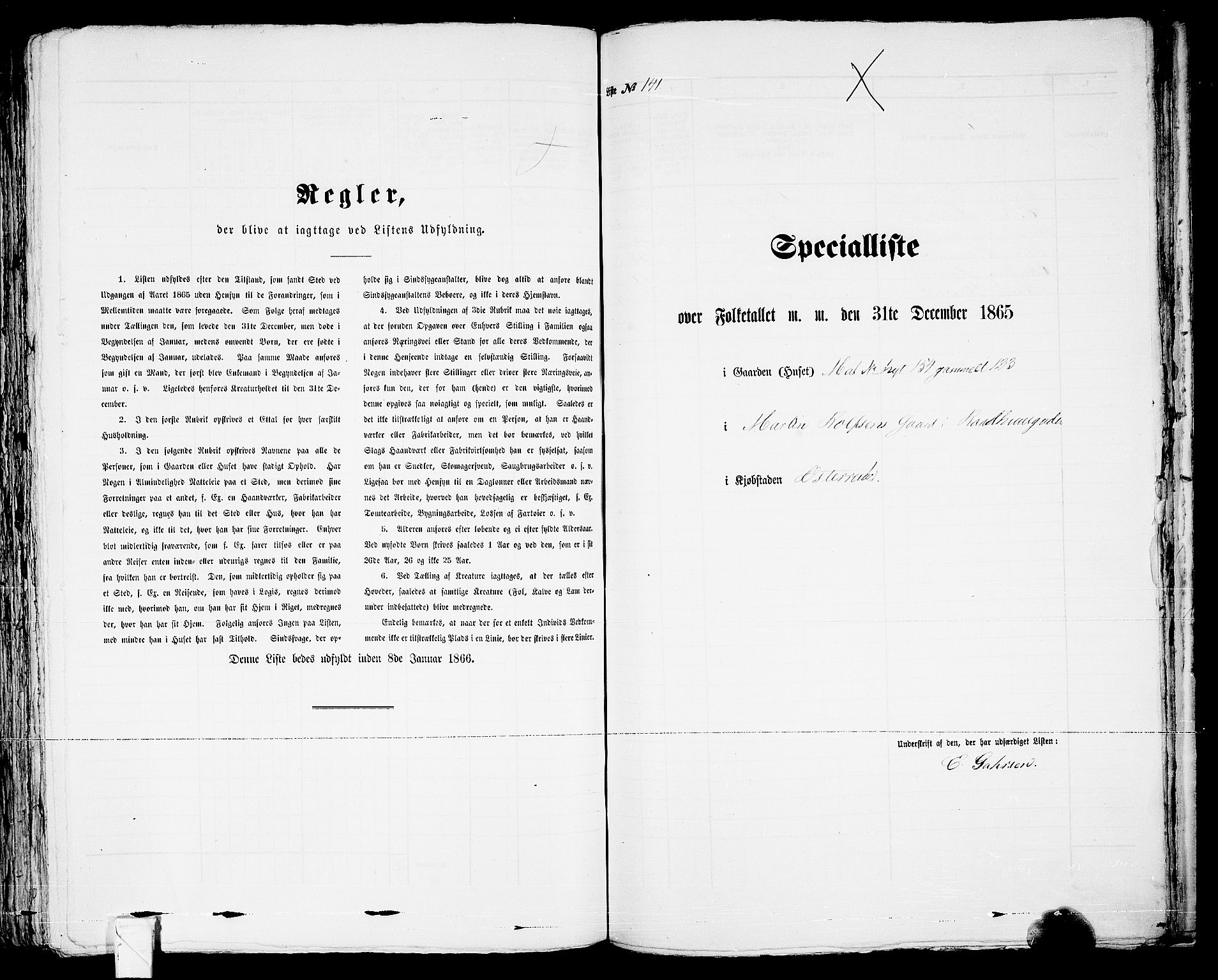 RA, Folketelling 1865 for 0901B Risør prestegjeld, Risør kjøpstad, 1865, s. 290