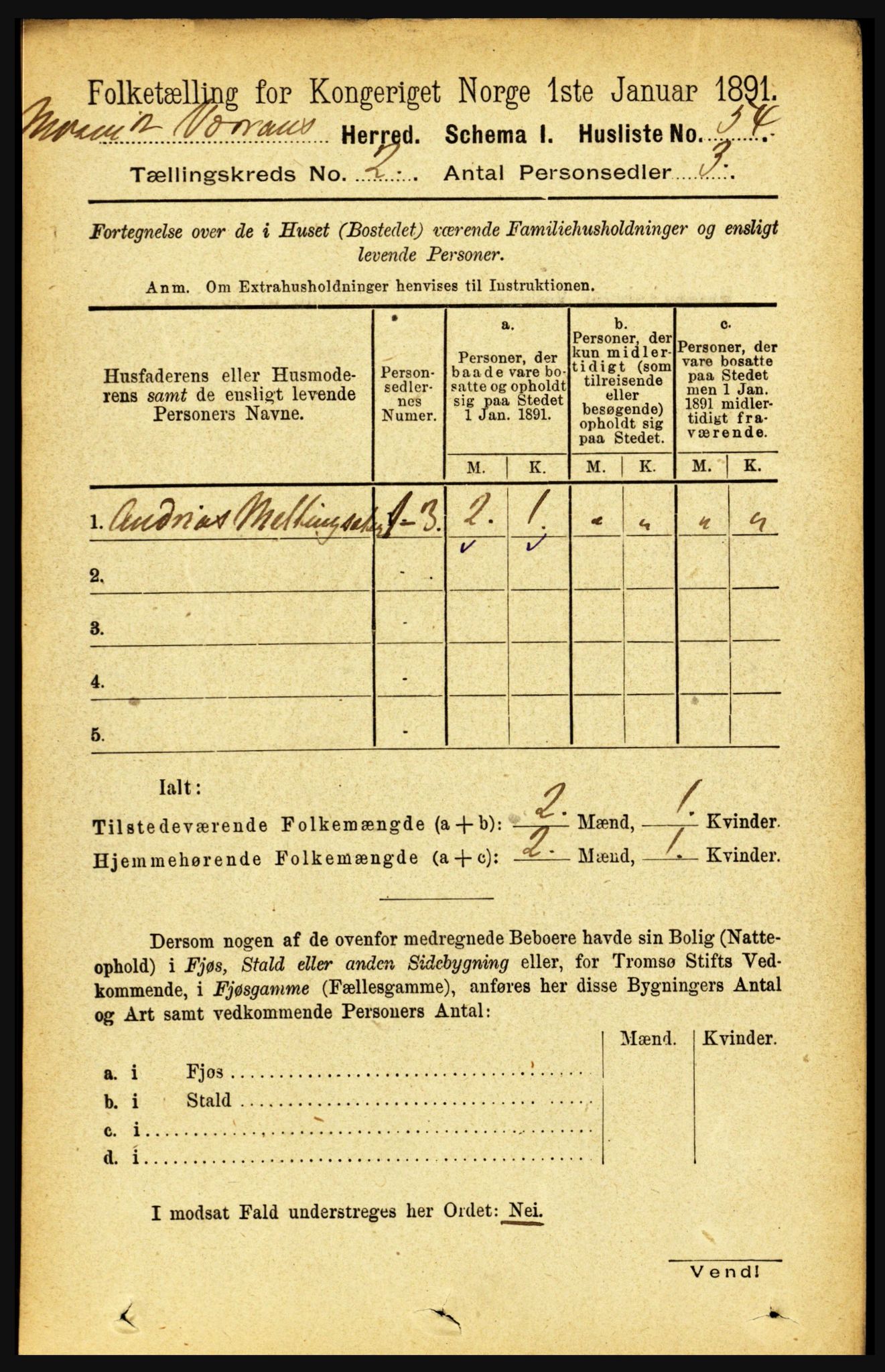 RA, Folketelling 1891 for 1723 Mosvik og Verran herred, 1891, s. 475