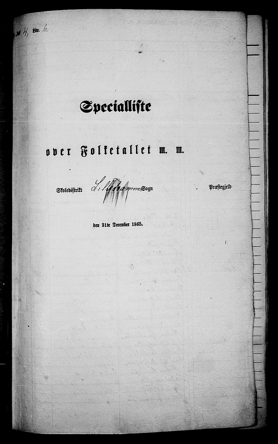RA, Folketelling 1865 for 0524L Fåberg prestegjeld, Fåberg sokn og Lillehammer landsokn, 1865, s. 94